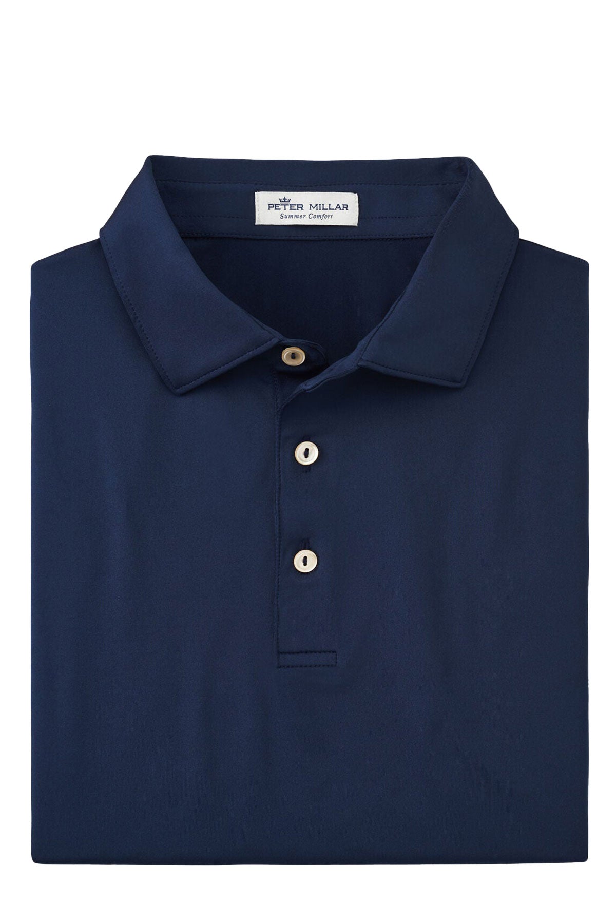Peter Millar Performance Self Collar Custom Polos, Navy
