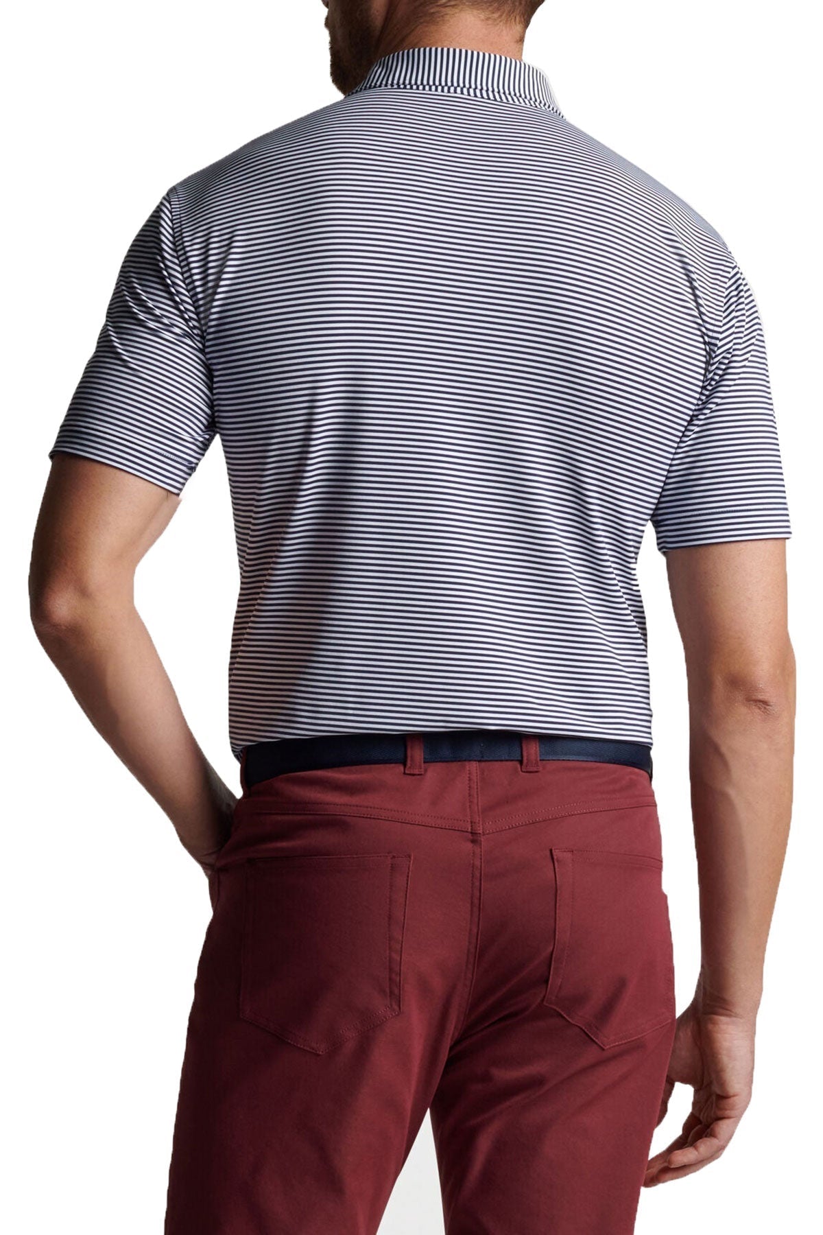 Peter Millar Hales Performance Jersey Custom Polos, Navy [GuidePoint Security Cloud Security]