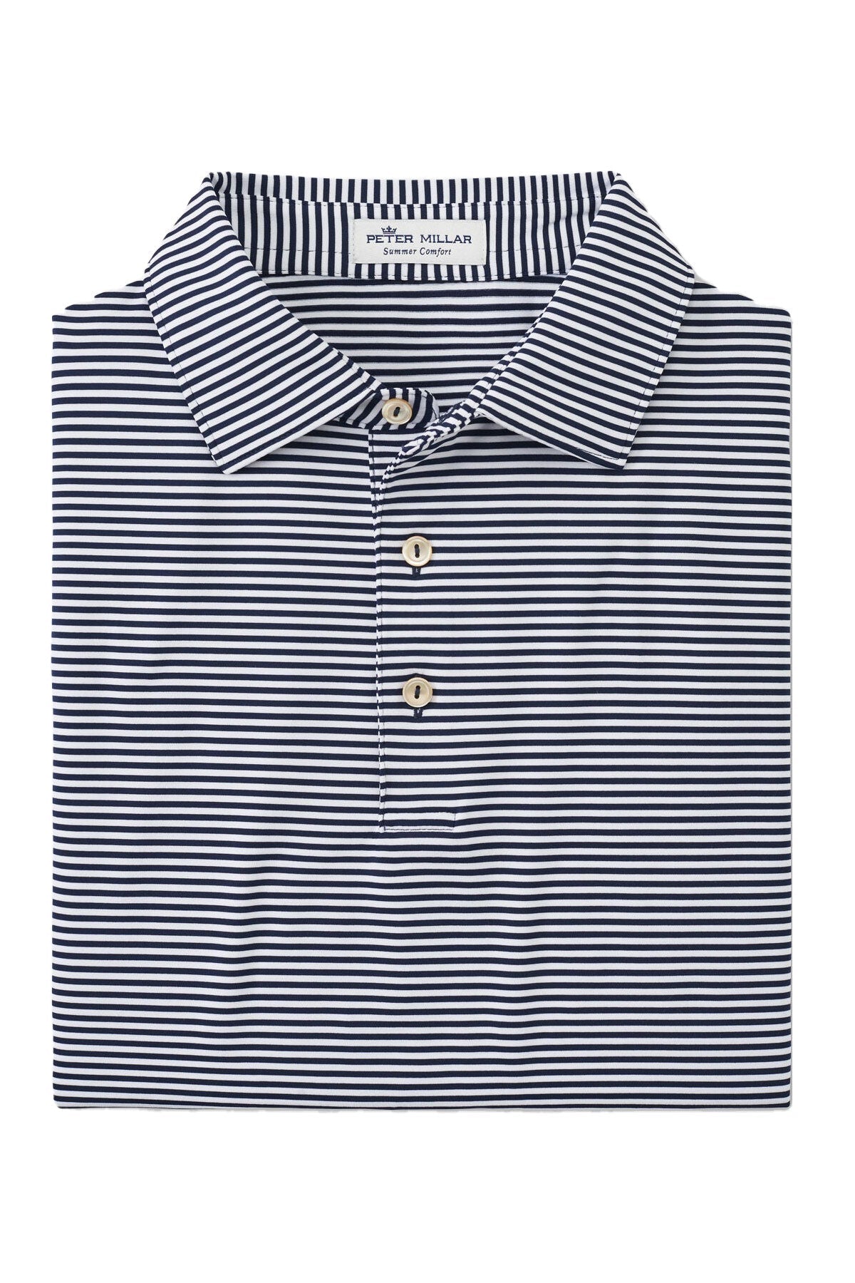 Peter Millar Hales Performance Jersey Custom Polos, Navy