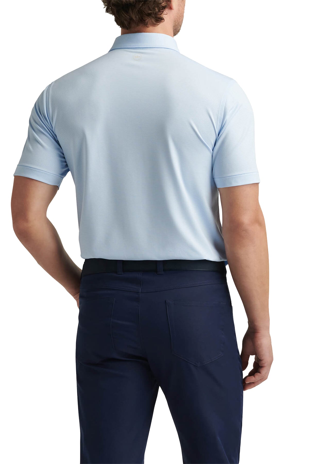 Peter Millar Jubilee Stripe Custom Polos, Cottage Blue