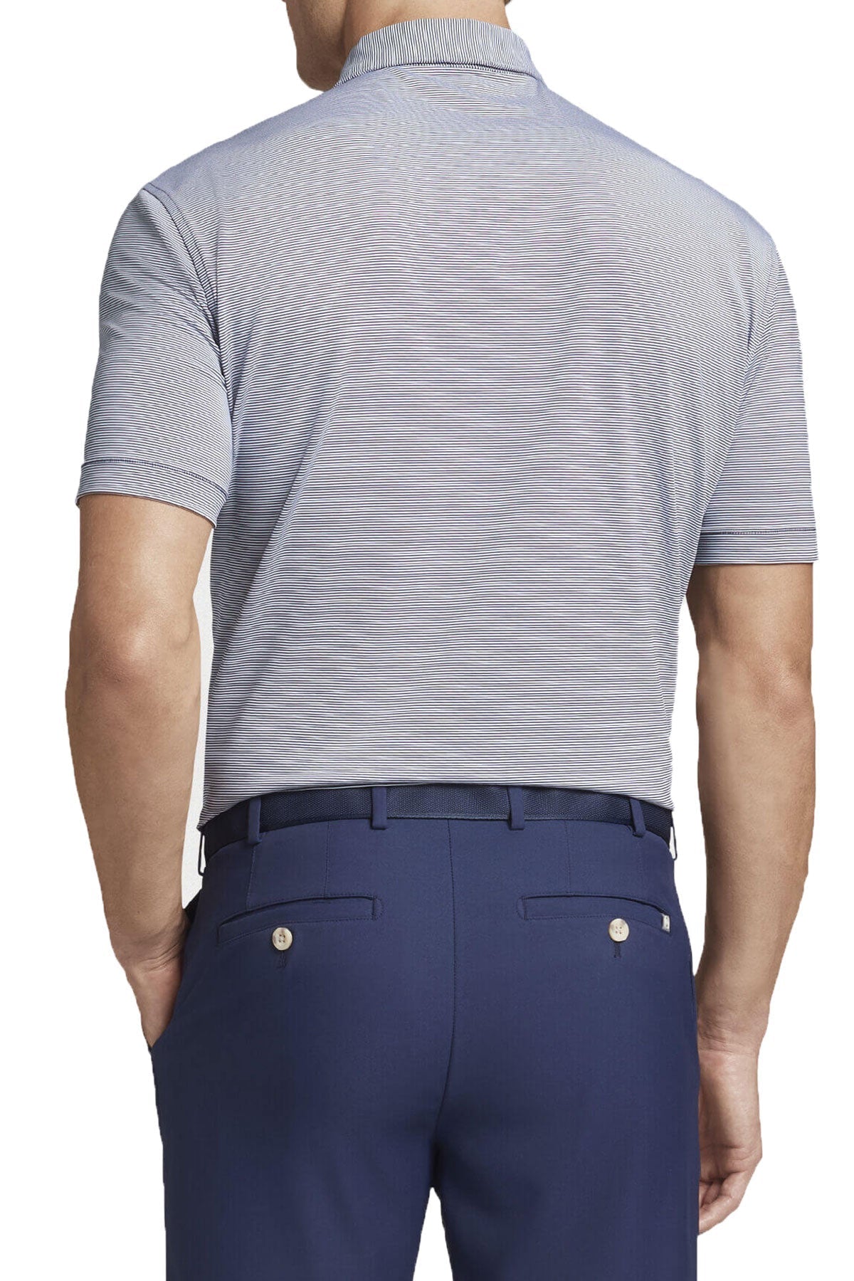 Peter Millar Jubilee Stripe Custom Polos, Navy [Real8 Group]