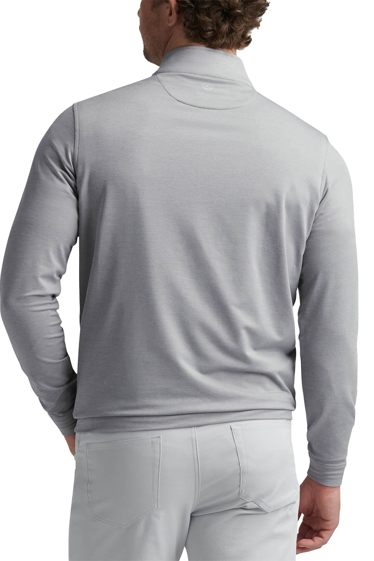 Peter Millar Perth Melange Custom Quarter Zips, Gale Grey