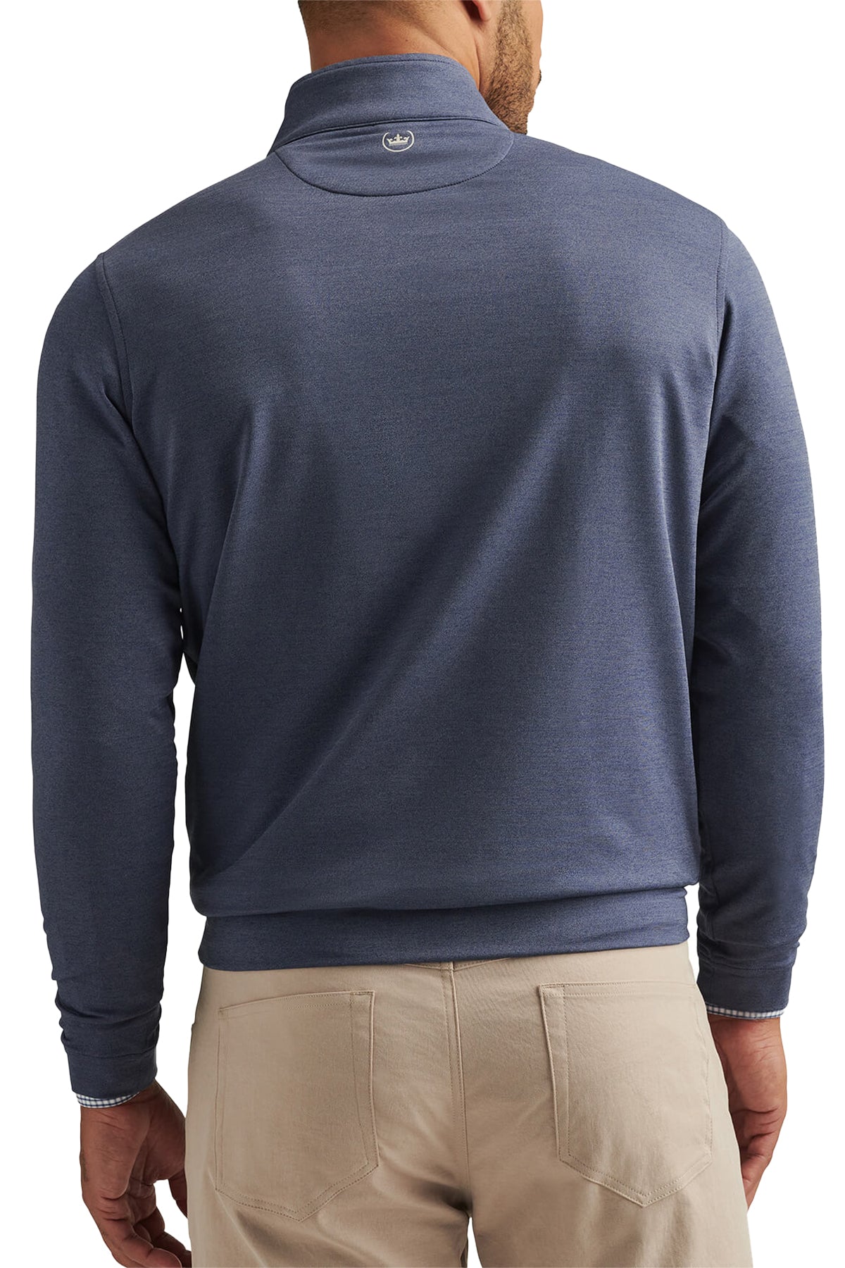 Peter Millar Perth Melange Custom Quarter Zips, Navy
