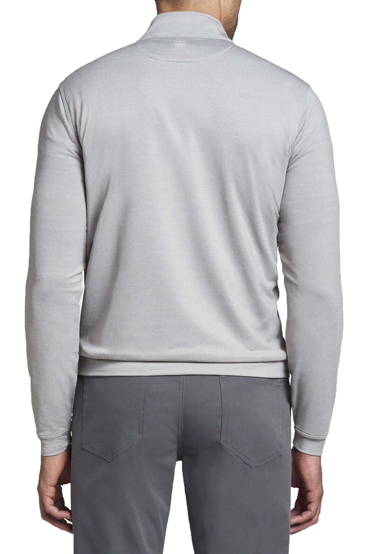 Branded Peter Millar Perth Performance Melange Quarter Zip Grey