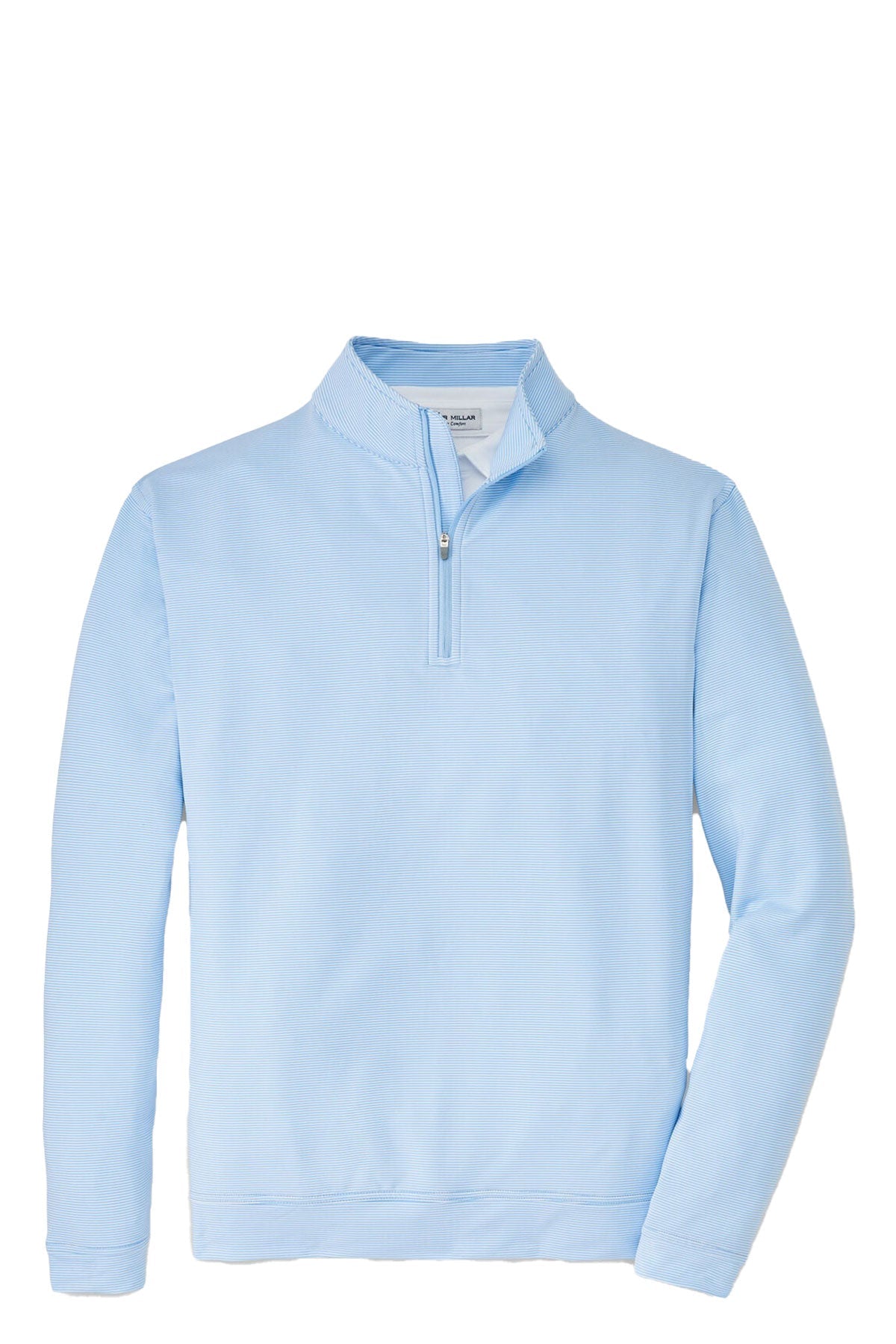 Peter Millar Perth Mini Stripe Stretch Terry Quarter Zips, Cottage Blue