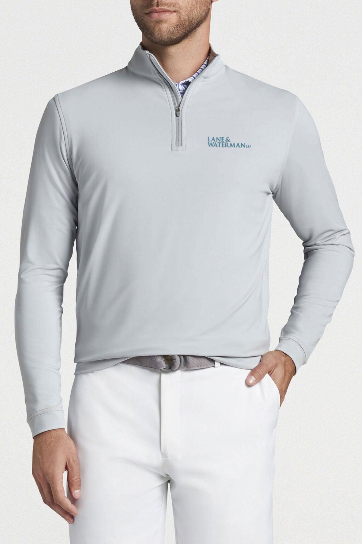 Peter Millar Perth Terry Quarter Zip, British Grey [Lane & Waterman]