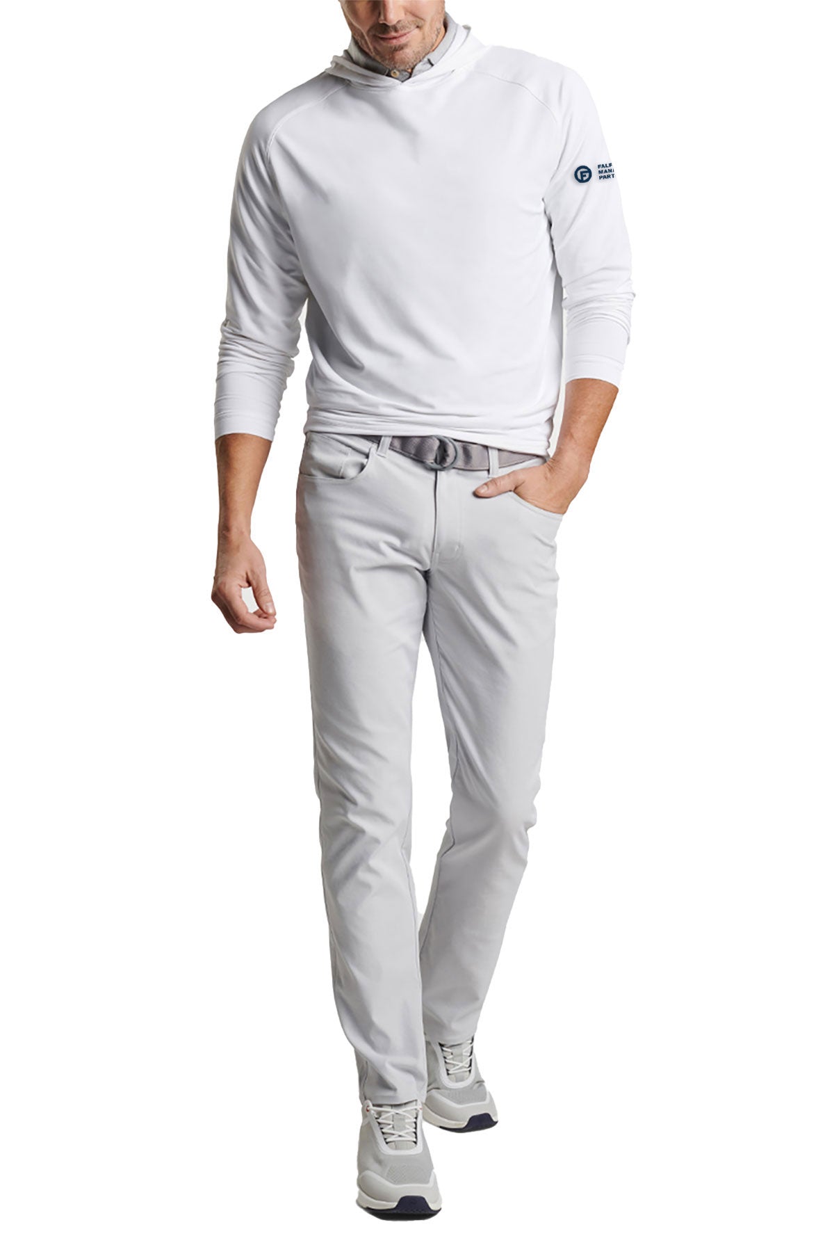 Peter Millar Pine Performance Hoodie, White [Falfurrias Management Partners]