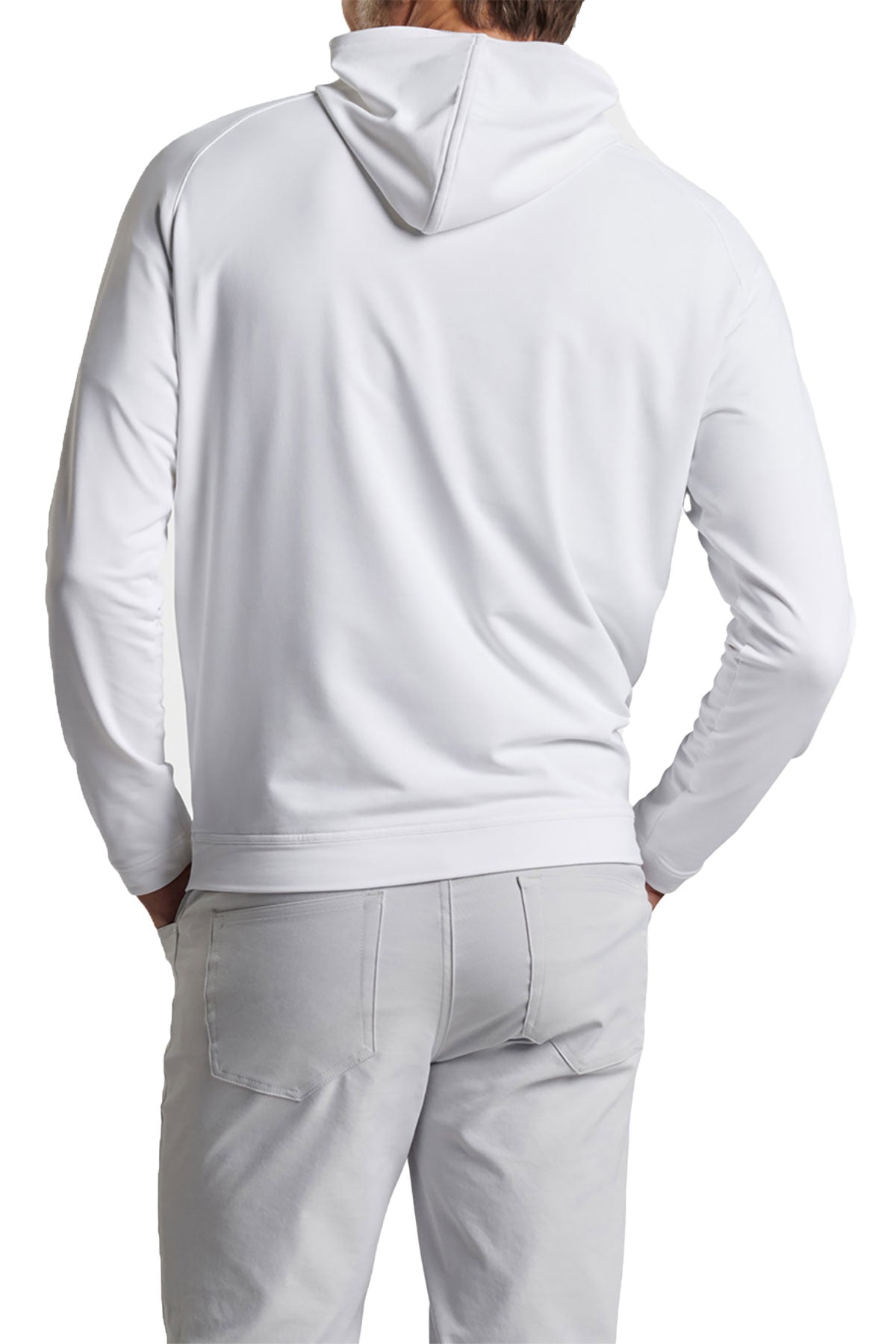 Peter Millar Pine Performance Custom Hoodies, White [Falfurrias Management Partners]