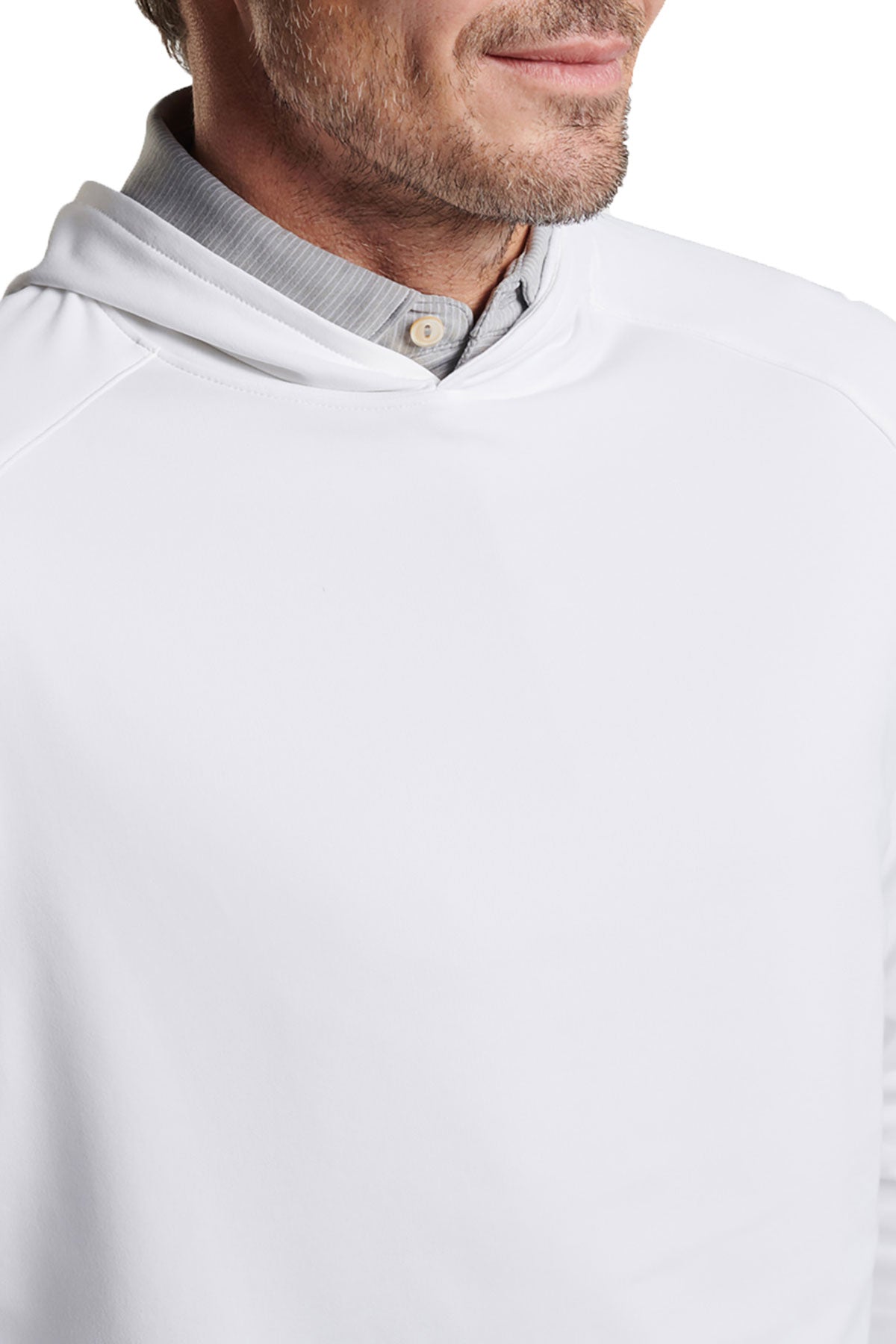Peter Millar Pine Performance Custom Hoodies, White [Falfurrias Management Partners]