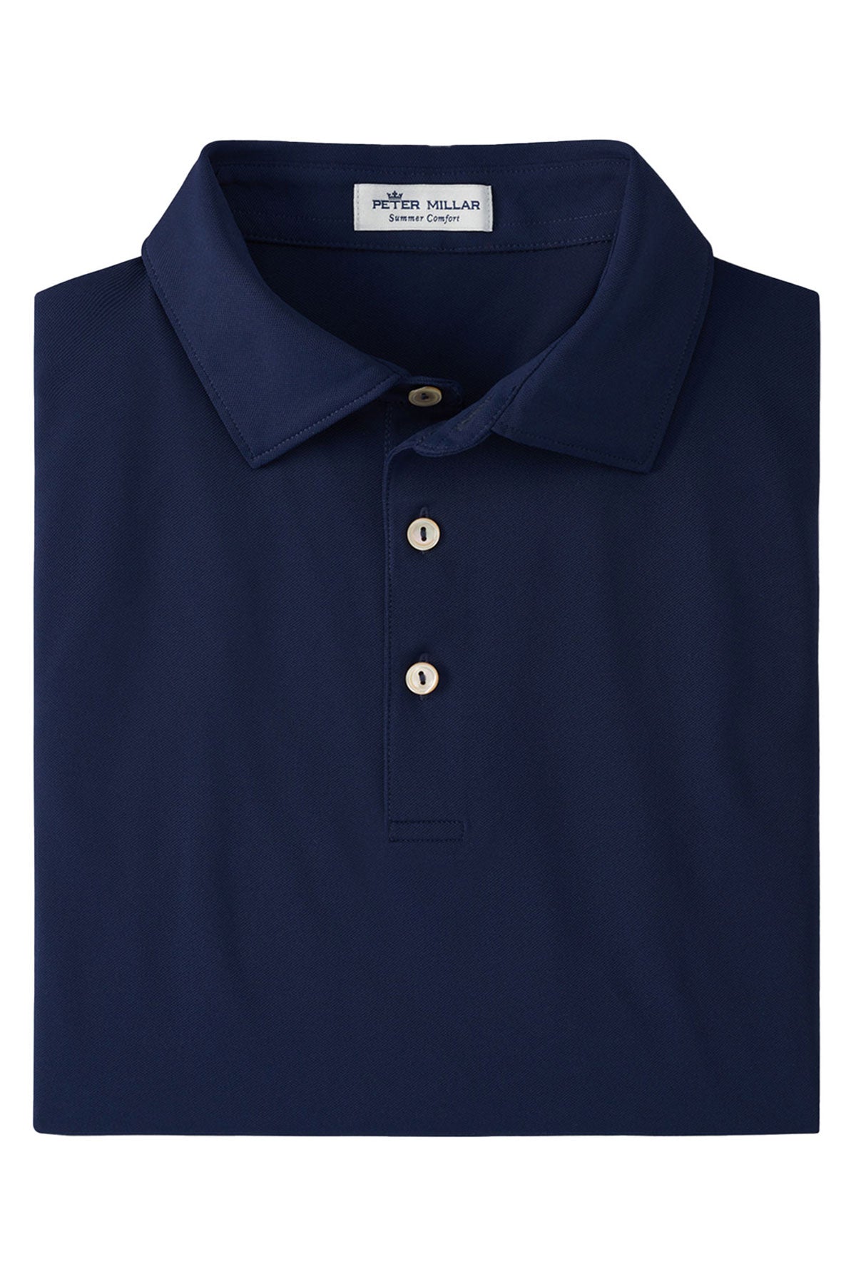 Peter Millar Solid Stretch Custom Polos, Navy