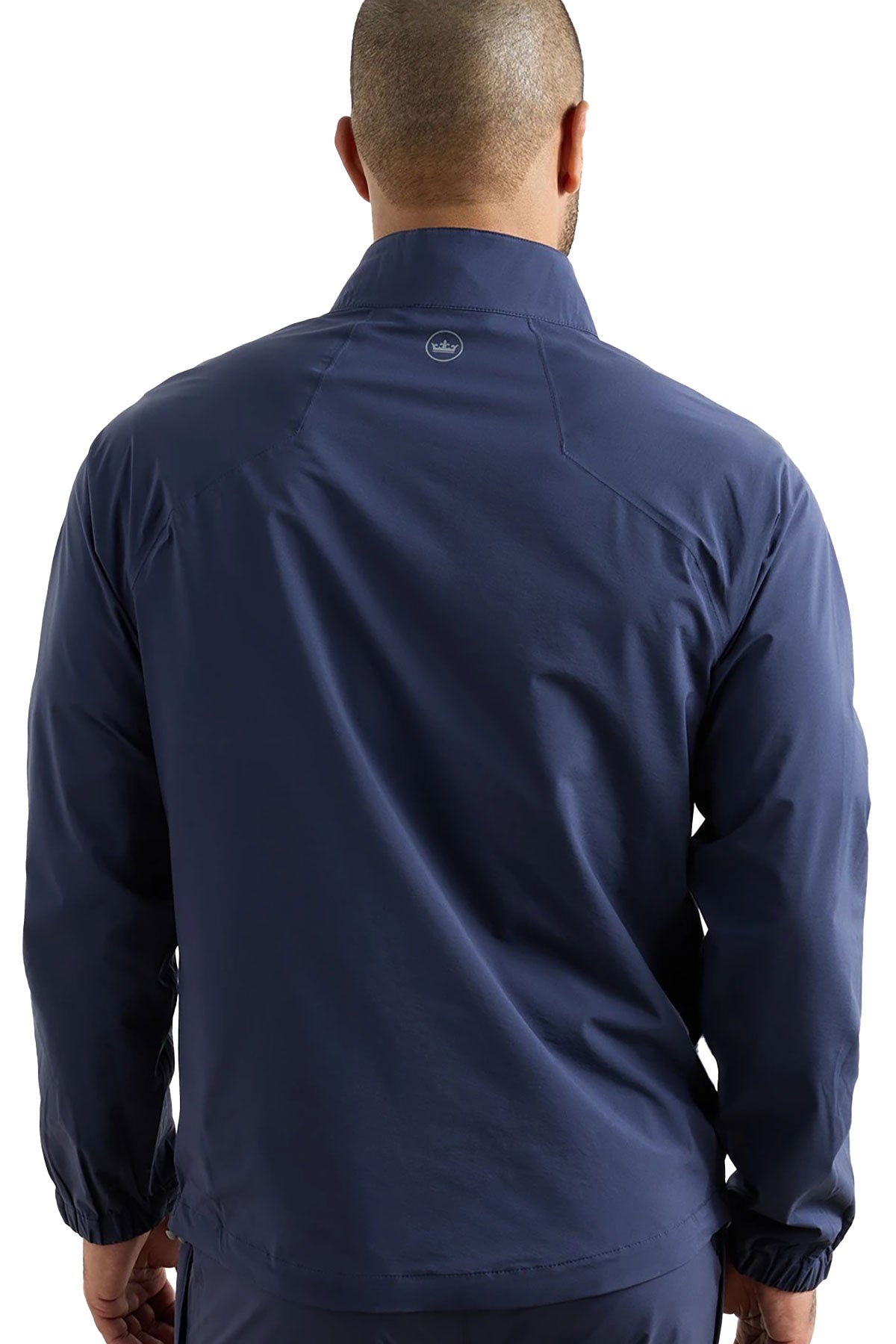 Peter Millar Shield Rain Shell Custom Half-Zip Jackets, Navy [TotalMed SURGE Store]