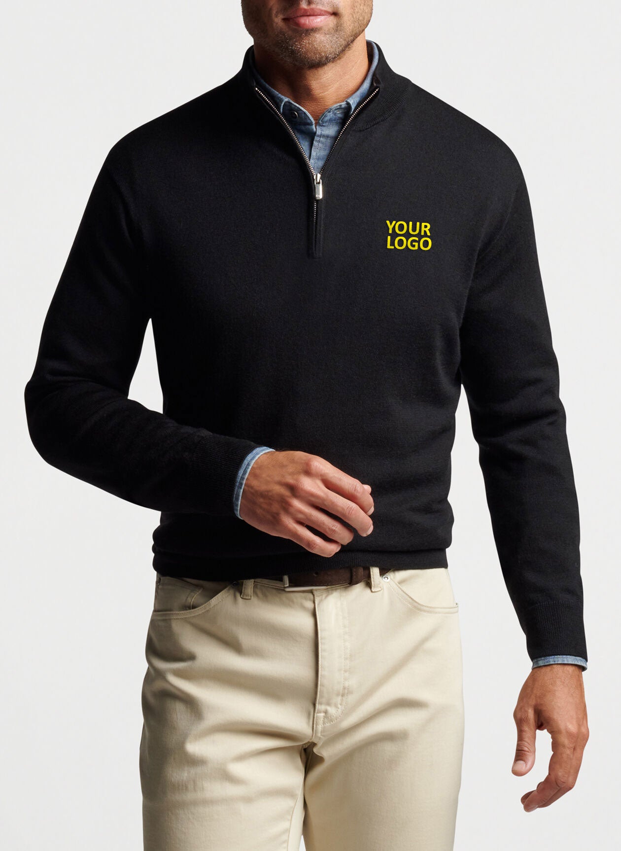Peter Millar Autumn Crest Customized Quarter Zips, Black [Tetralogicx]