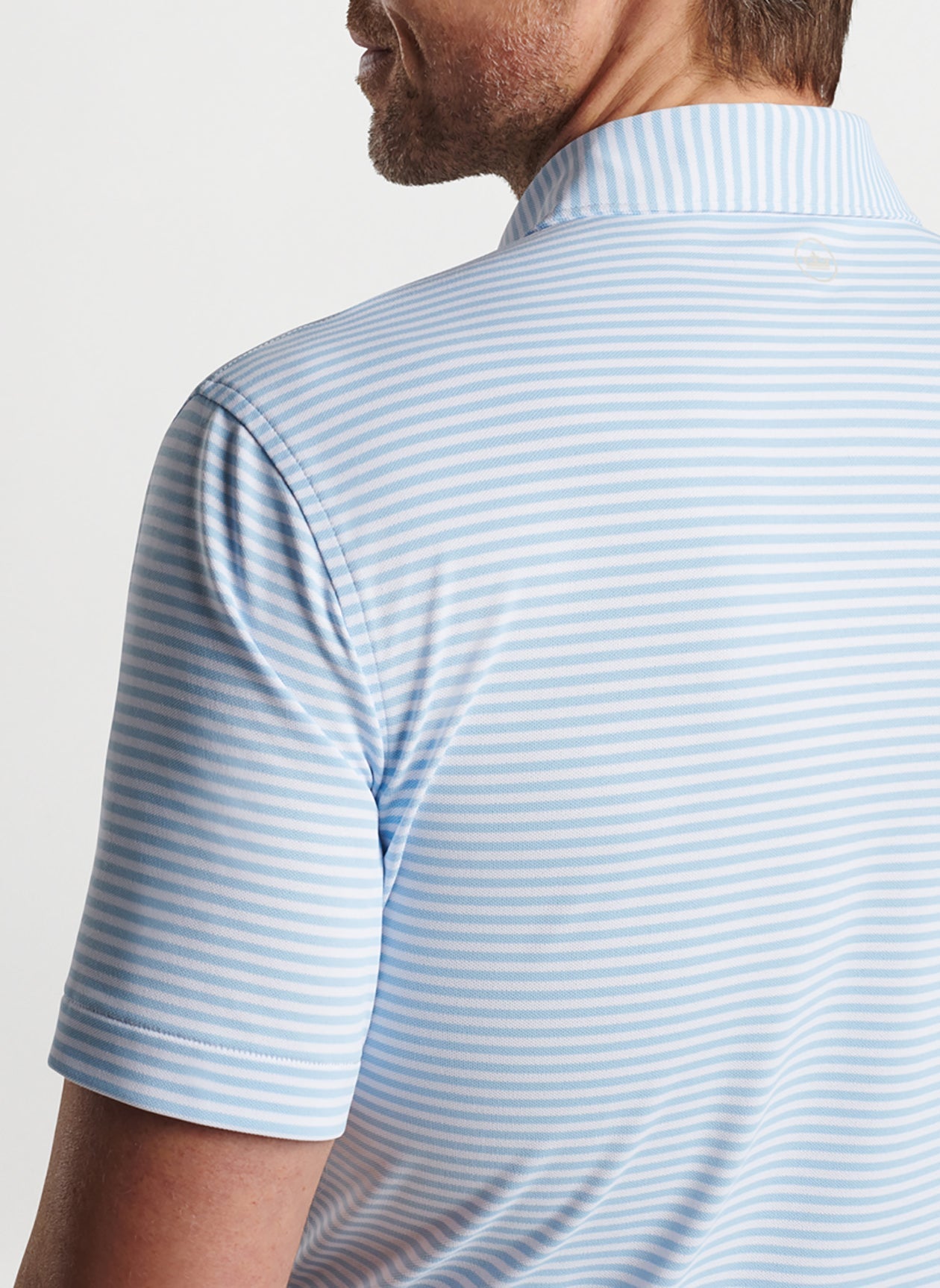 Peter Millar Mood Performance Mesh Customized Polos, Blue Frost