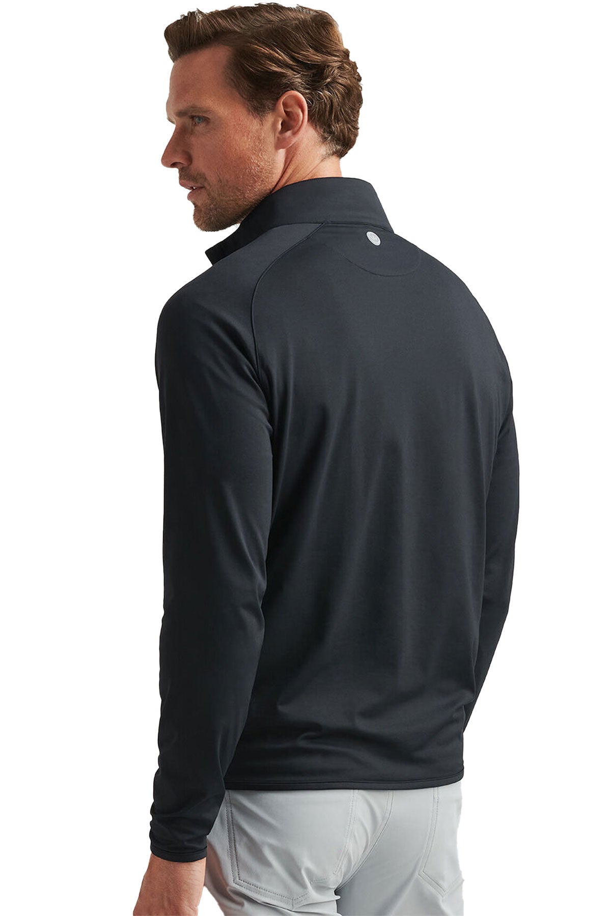 Peter Millar Stealth Performance Custom Quarter-Zips, Black [Zura Bio]