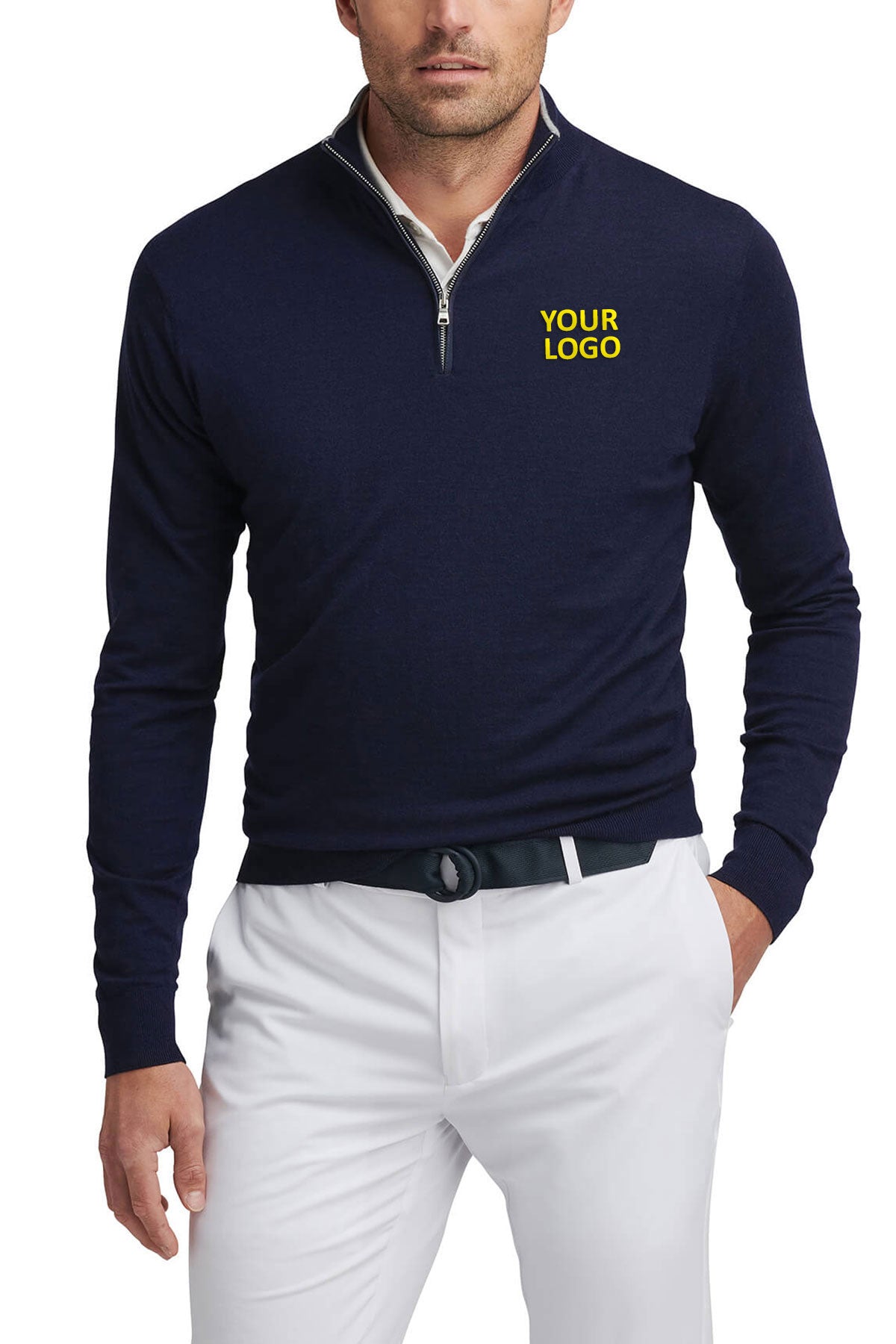 Peter Millar Excursionist Custom Flex Quarter-Zips, Navy