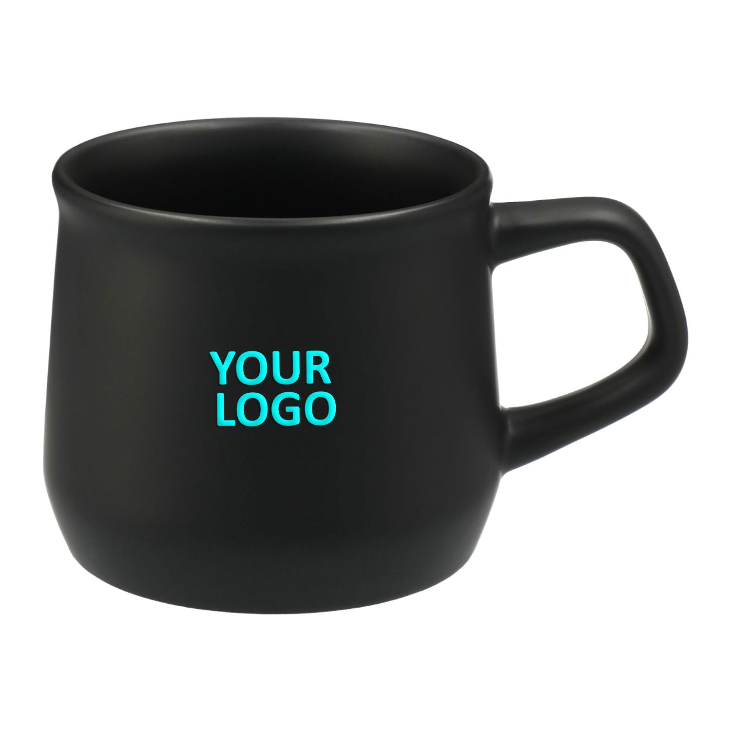 Angus 12oz Ceramic Custom Mugs, Black