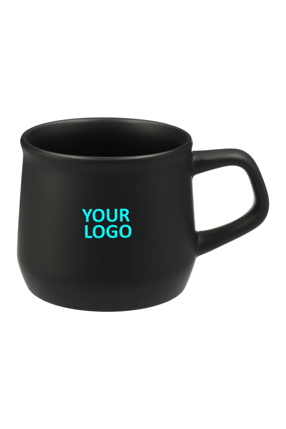 Angus 12oz Ceramic Custom Mugs, Black