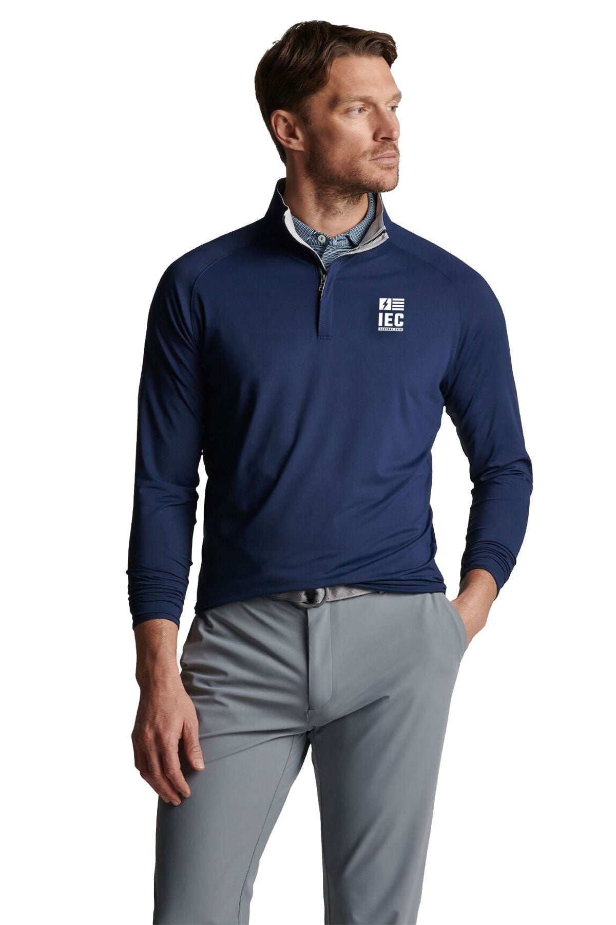 Peter Millar Stealth Performance Custom Quarter Zips, Navy [IEC Central Ohio]