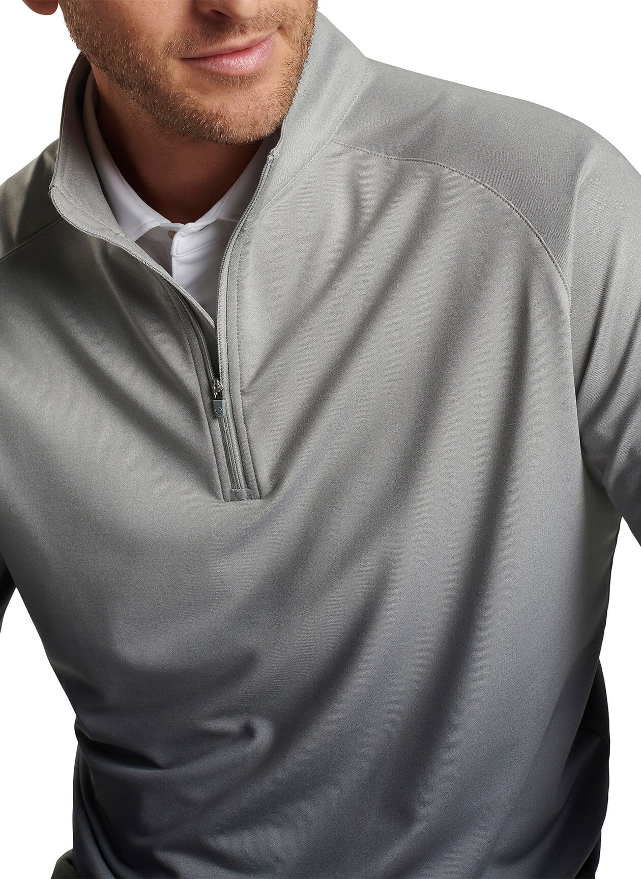 Peter Millar Perth Ombré Performance Custom Quarter-Zips, Gale Grey