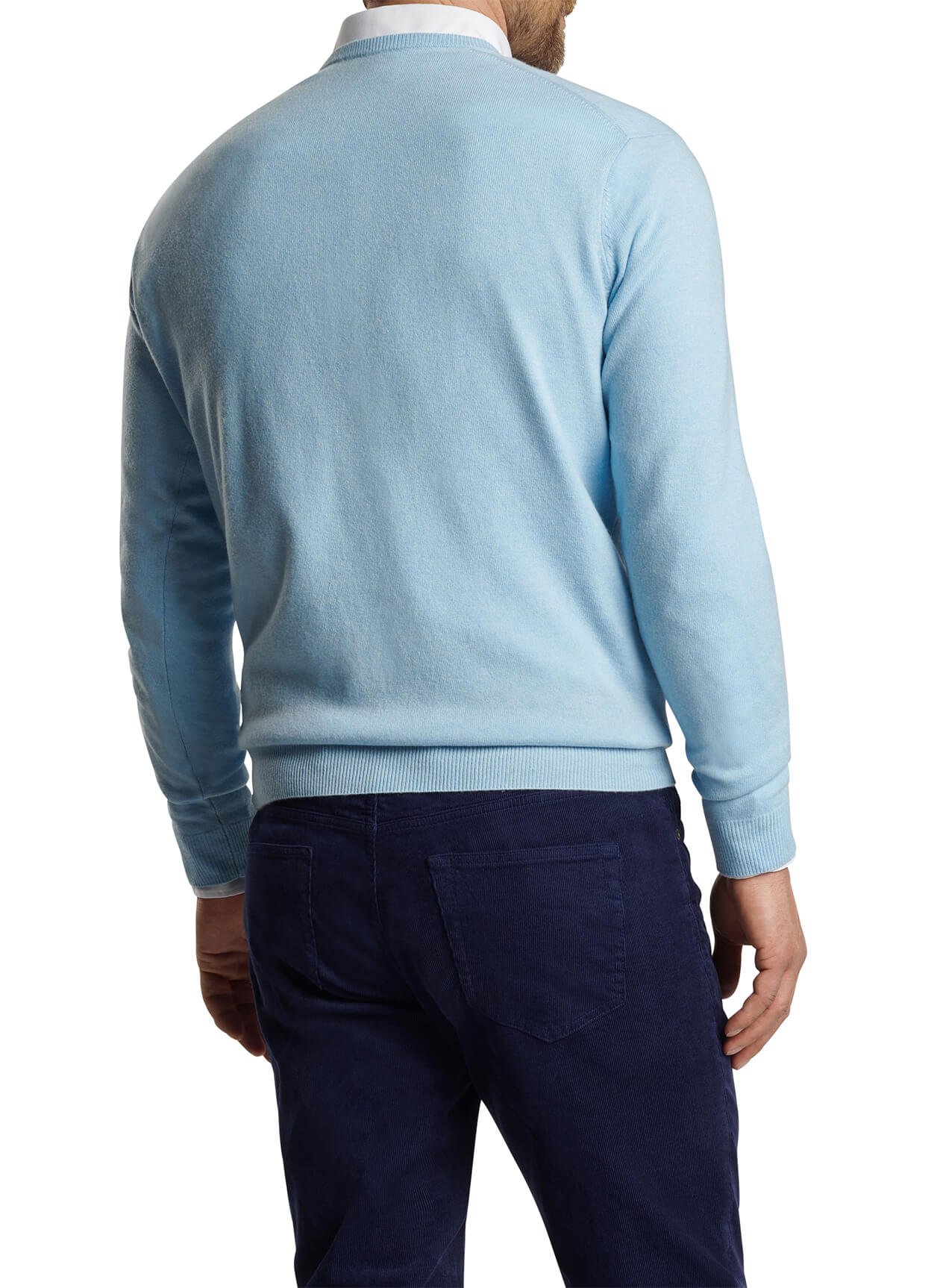 Peter Millar 100% sale Cashmere V Neck Pullover XL Sweater Size Blue