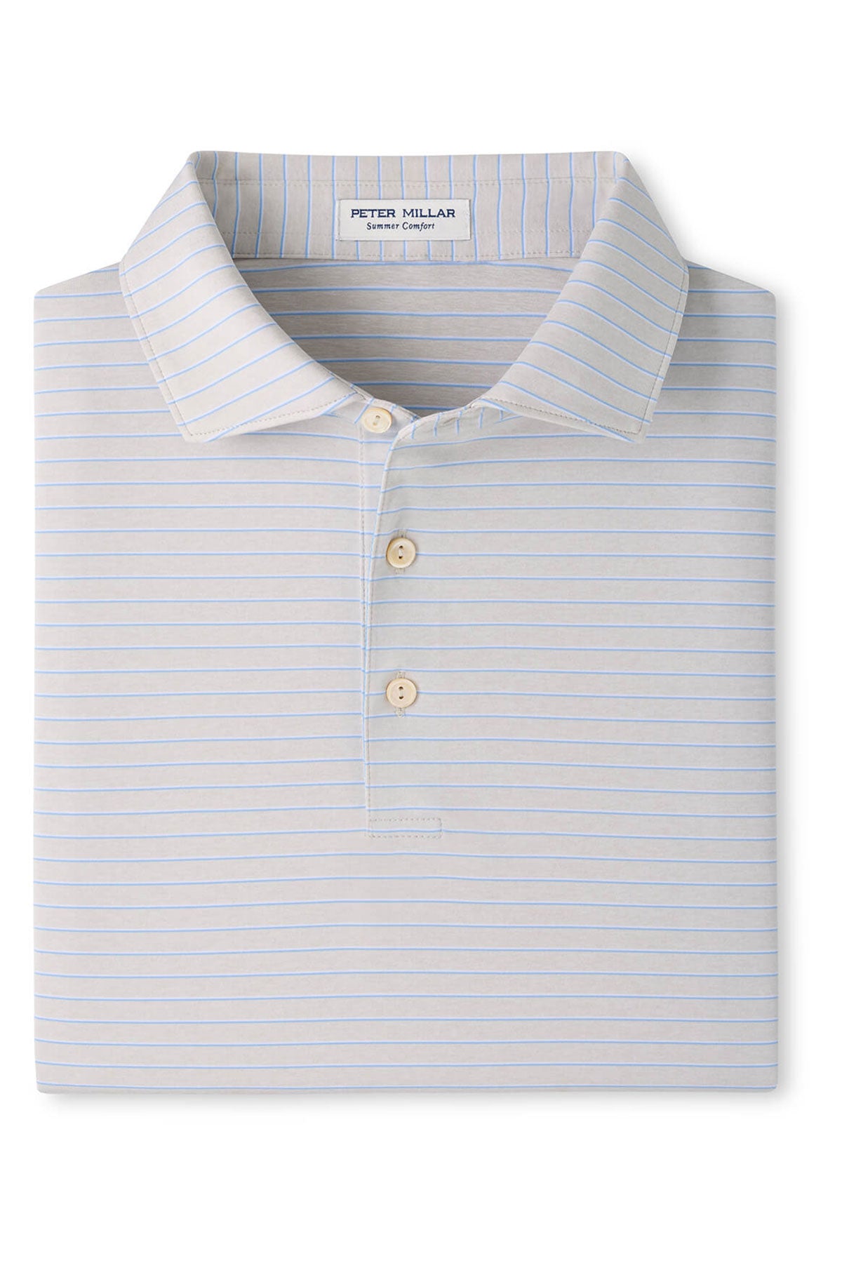 Peter Millar Oaks Performance Jersey Custom Polos, Grey