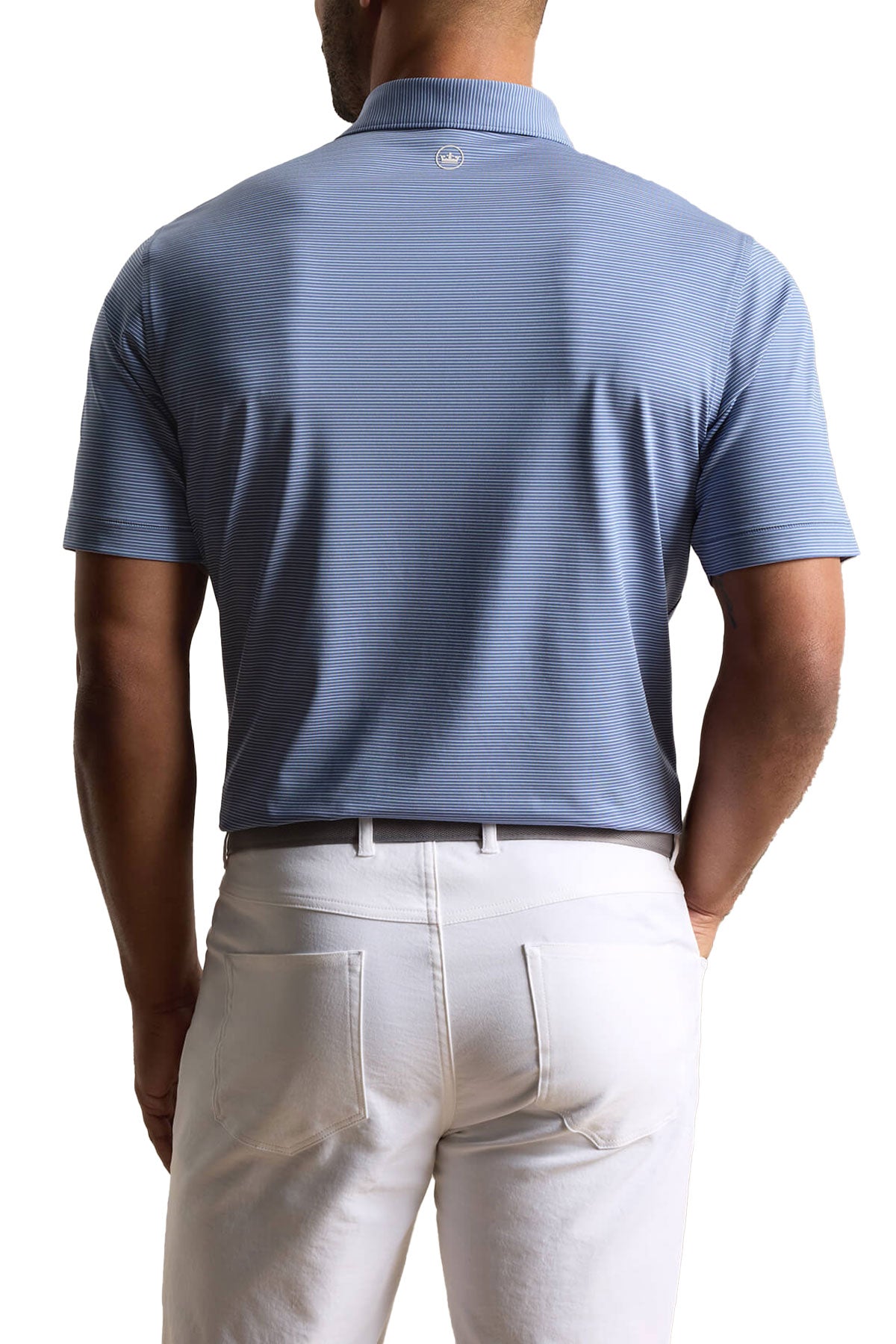 Peter Millar Pierce Performance Jersey Custom Polos, Blue