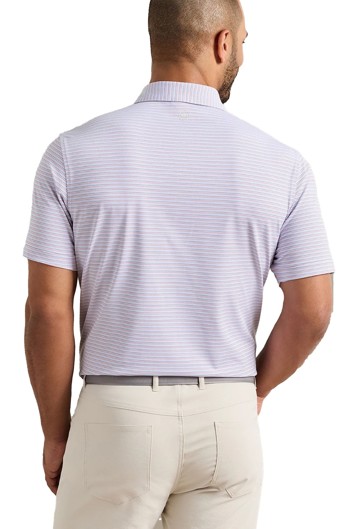 Peter Millar Pierce Performance Jersey Custom Polos, White