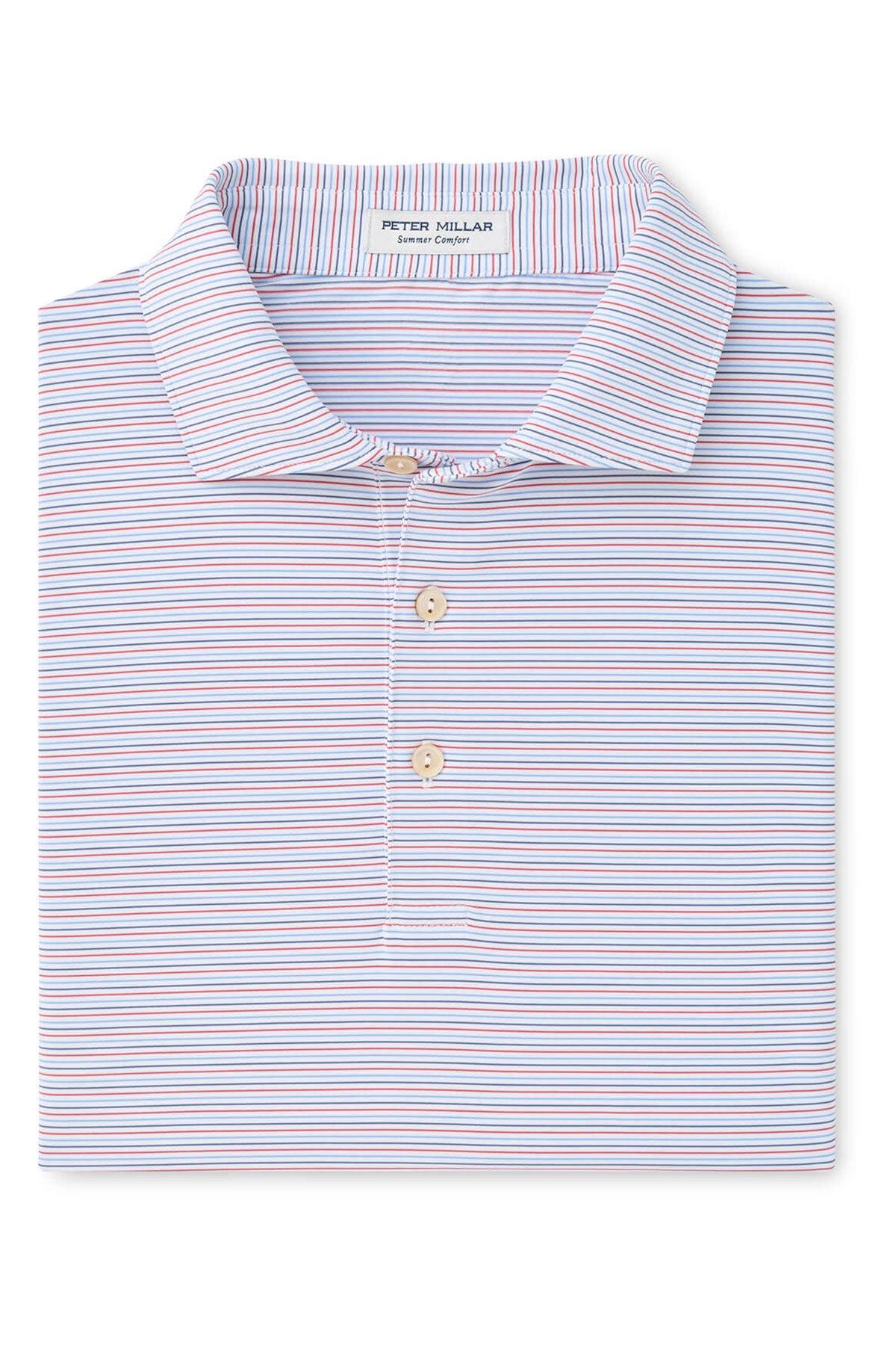 Peter Millar Pierce Performance Jersey Custom Polos, White