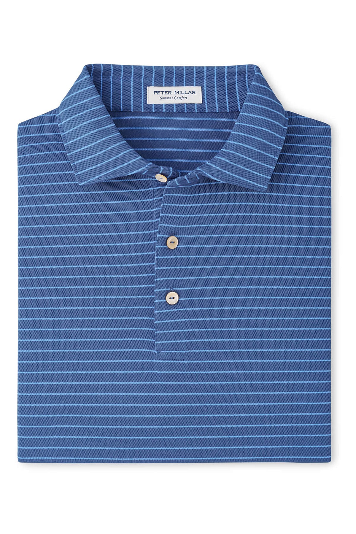 Peter Millar Winston Performance Mesh Custom Polos, Blue