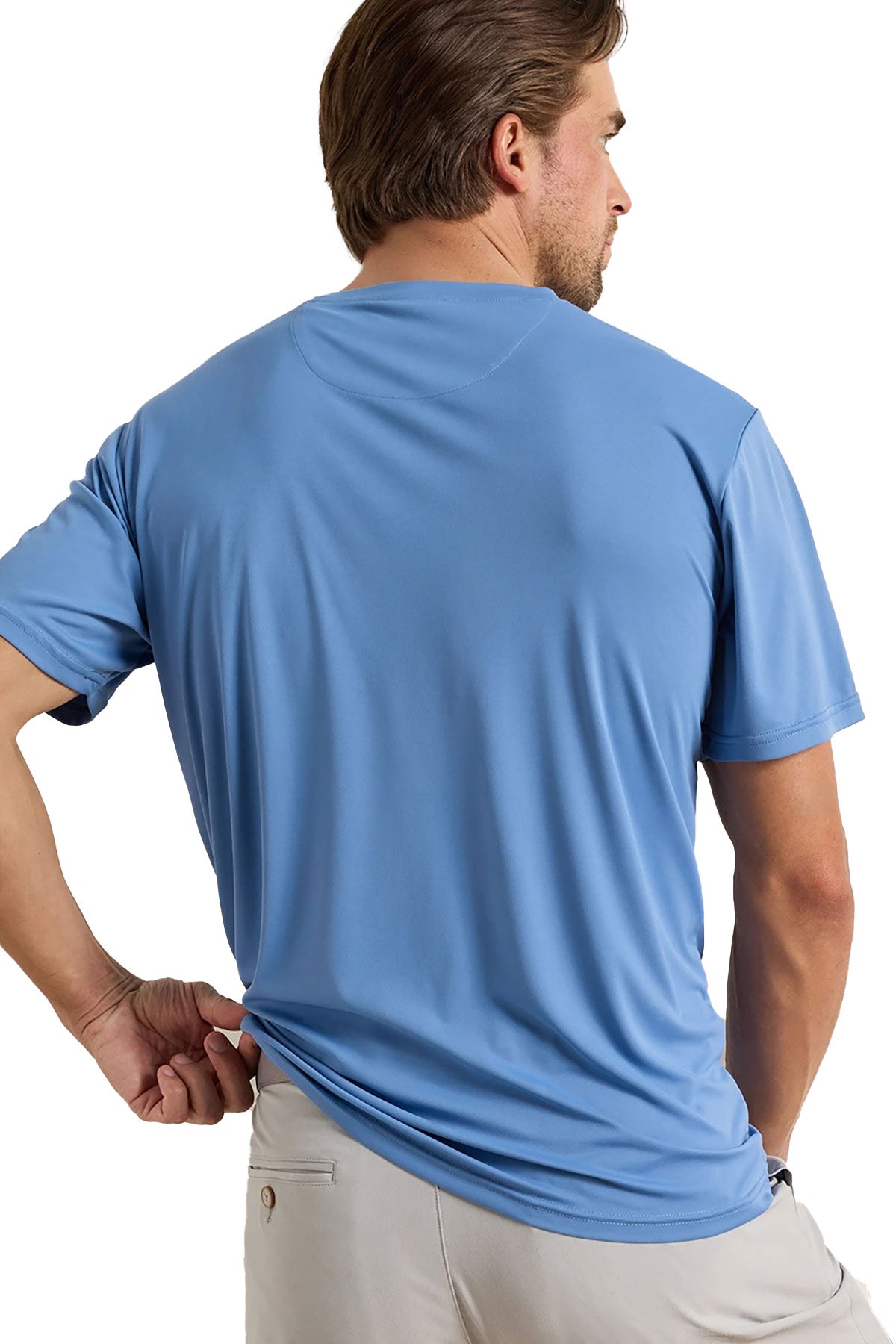 Peter Millar Featherweight Performance Custom T-Shirts, Blue