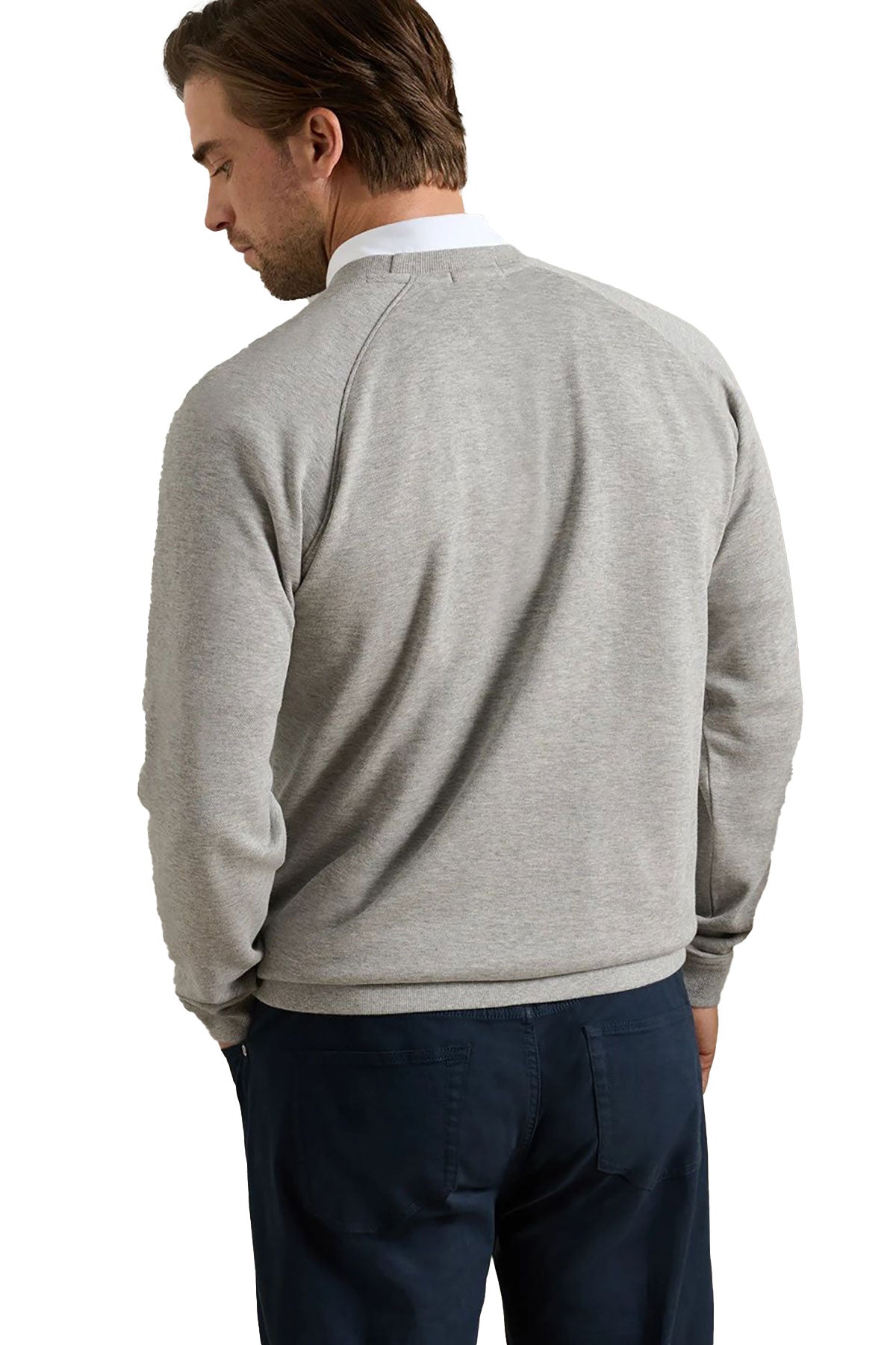 Peter Millar Crown Comfort Custom Knit Crews, Light Grey [RealPage]