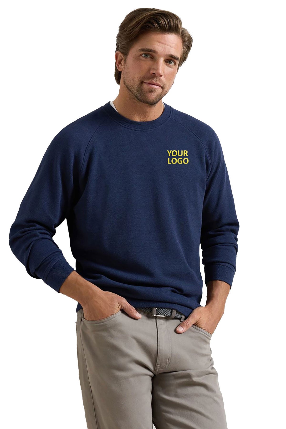 Peter Millar Crown Comfort Custom Knit Crews, Navy