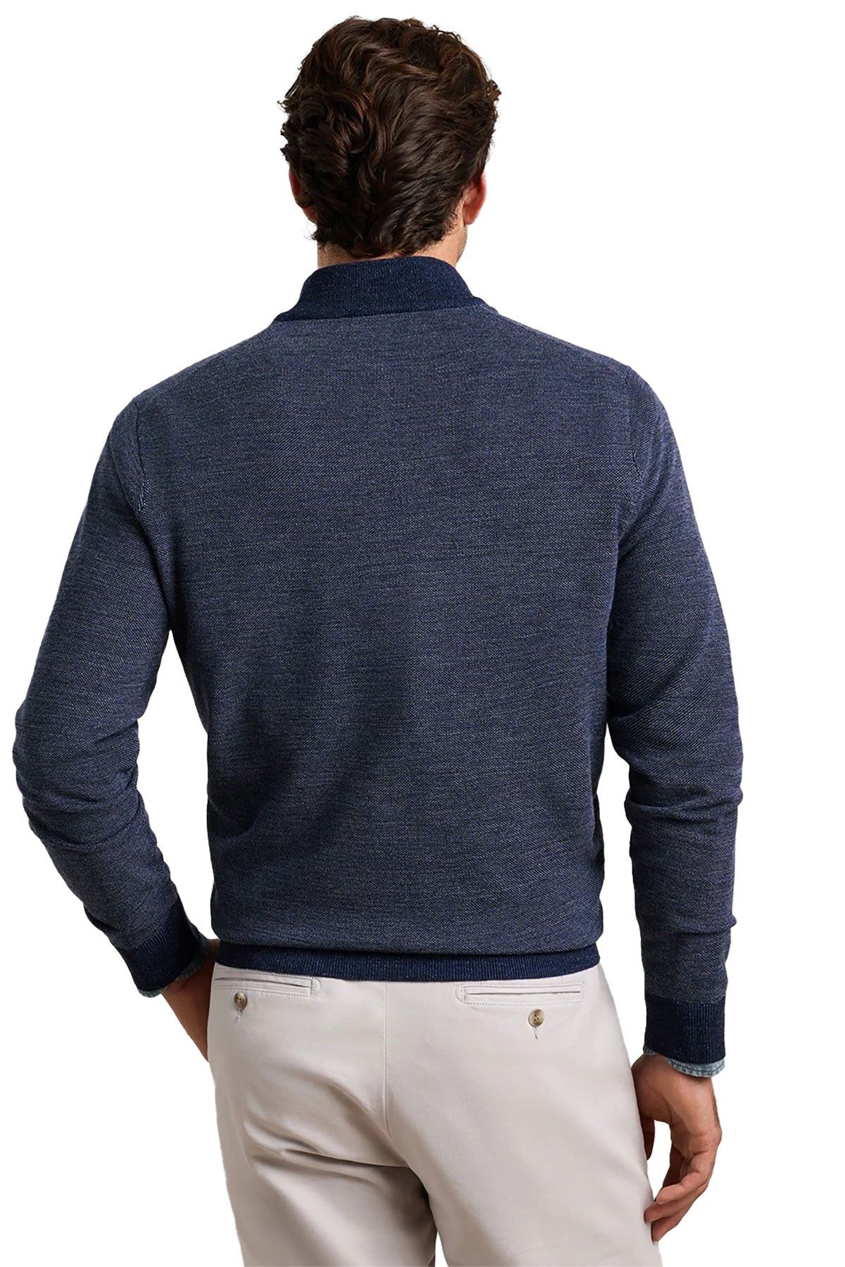 Peter Millar Blair Birdseye Custom Quarter-Zip Sweaters, Navy [TotalMed SURGE Store]