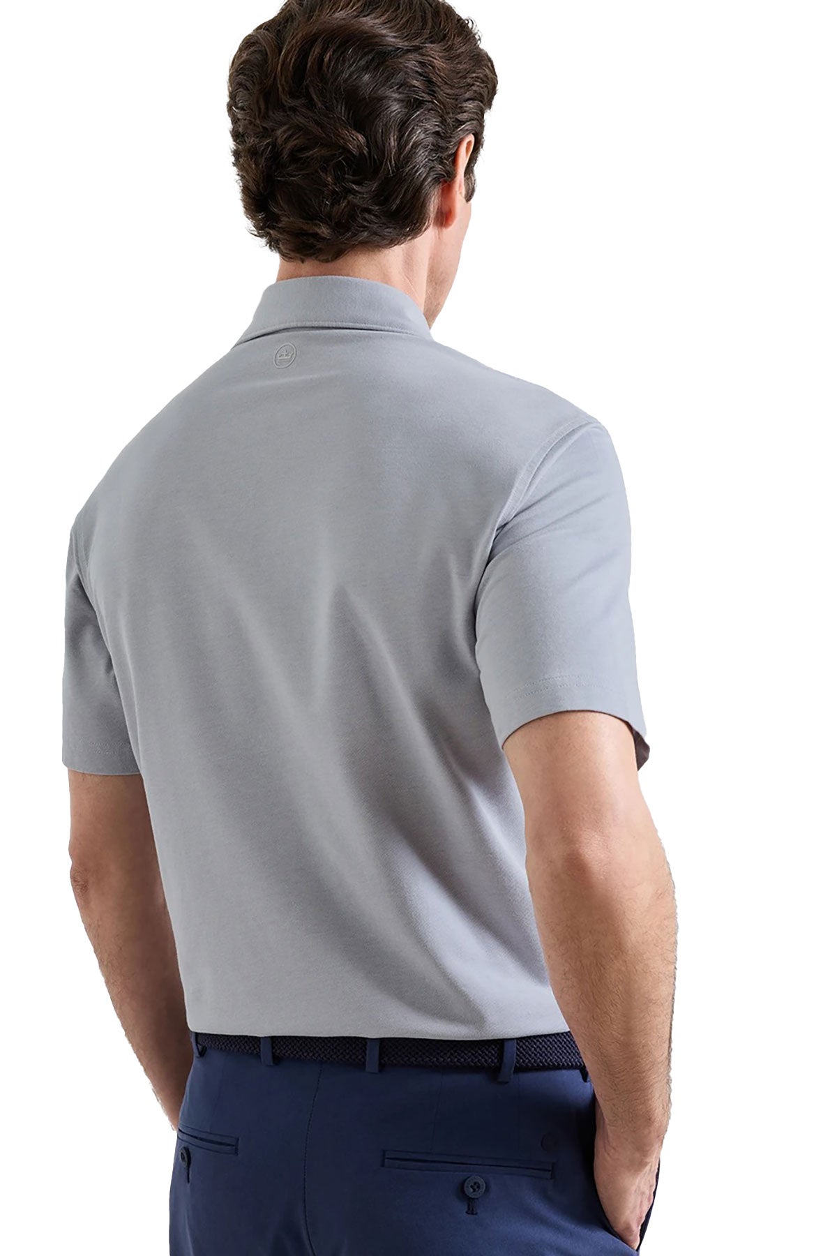 Peter Millar Albatross Cotton-Blend Pique Custom Polos, Gale Grey [RealPage]