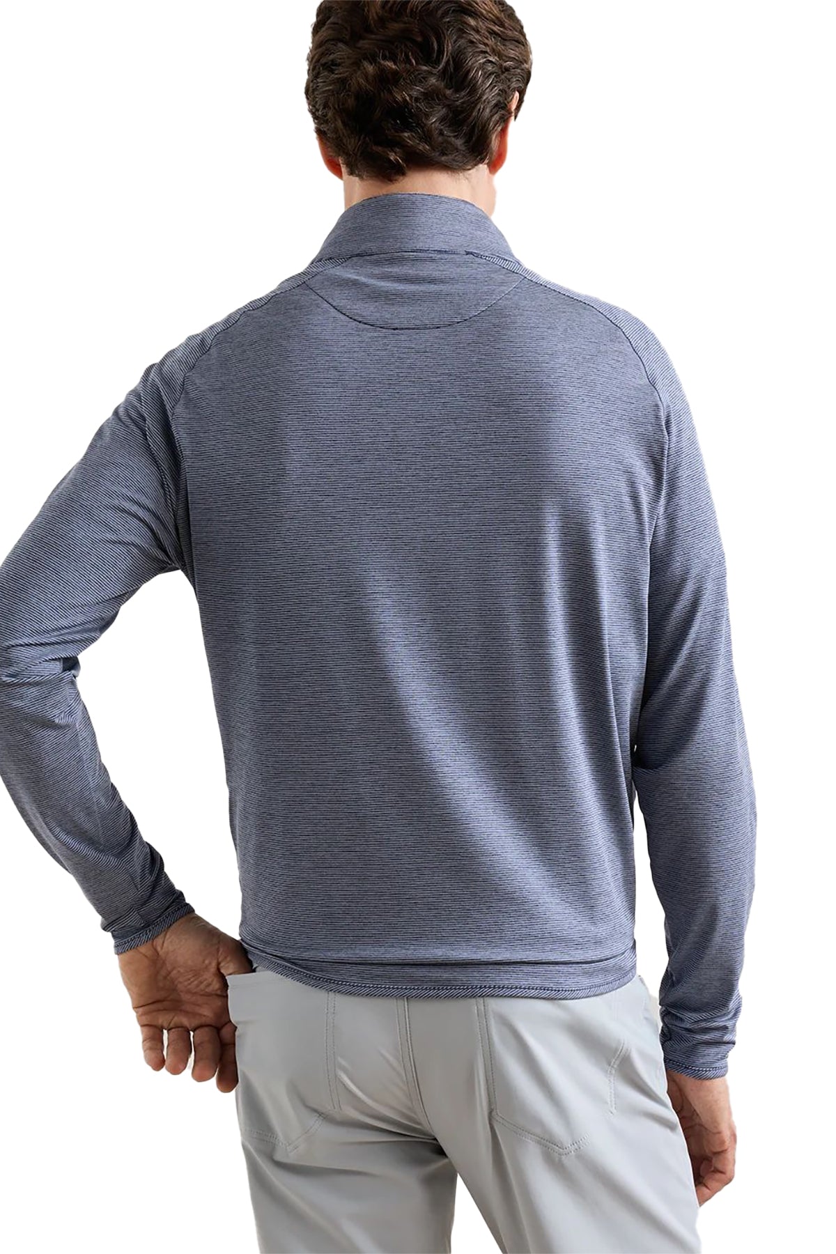 Peter Millar Stealth Stripe Performance Custom Quarter-Zips, Navy