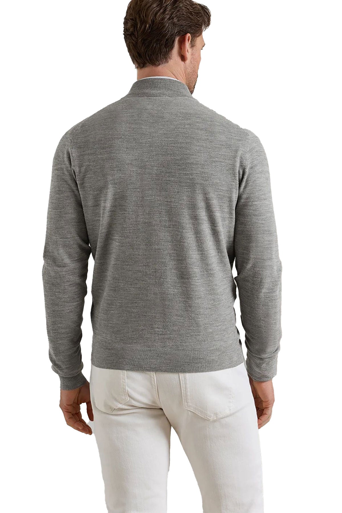 Peter Millar Excursionist Custom Flex Full-Zip Sweaters, Gale Grey