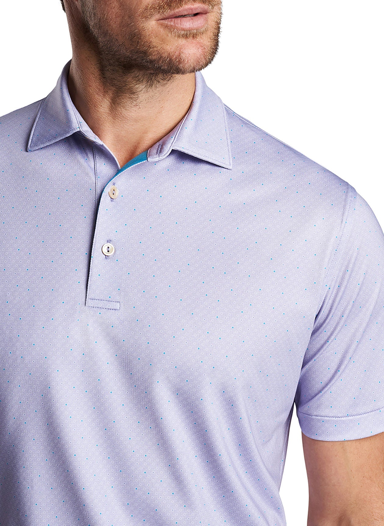 Peter Millar Soriano Performance Jersey Customized Polos, Lavender Fog