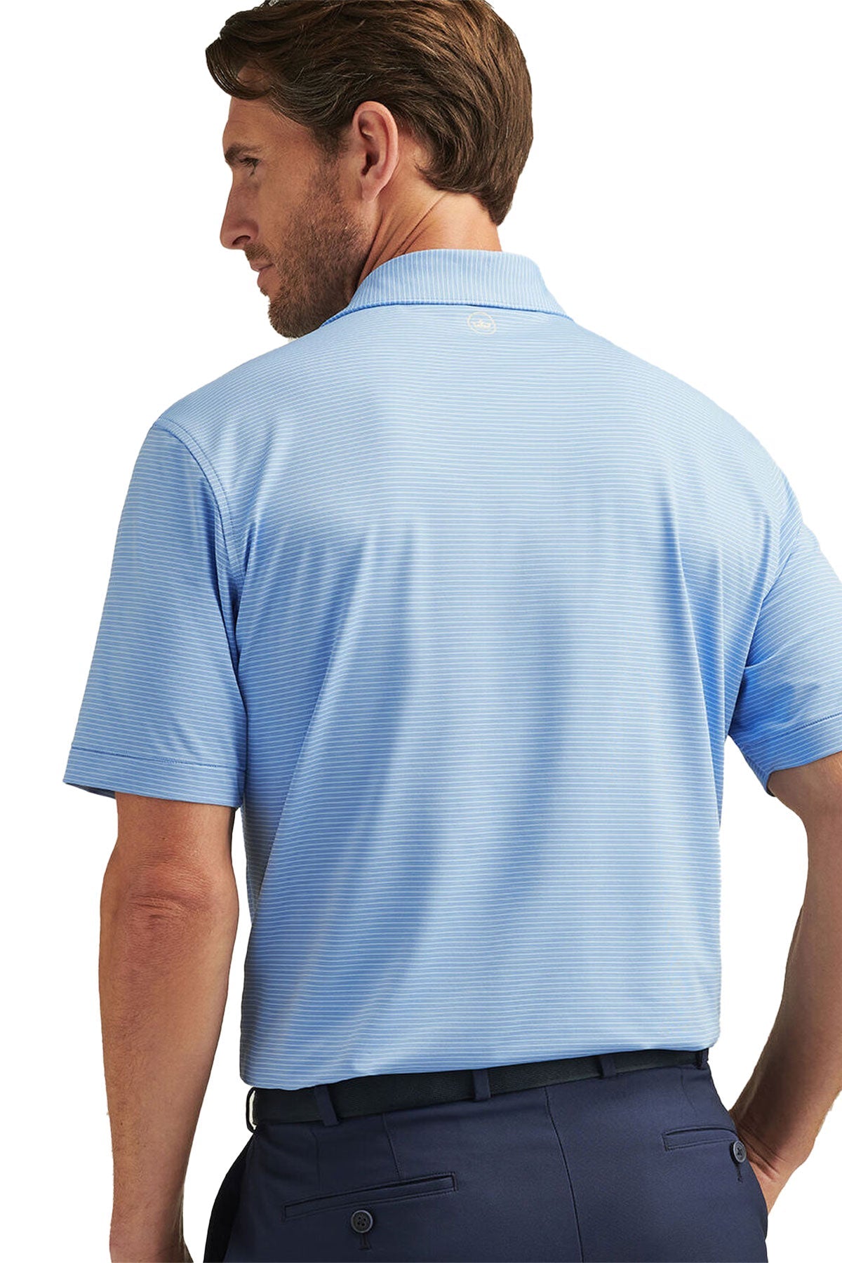 Peter Millar Grove Performance Jersey Custom Polos, Cottage Blue