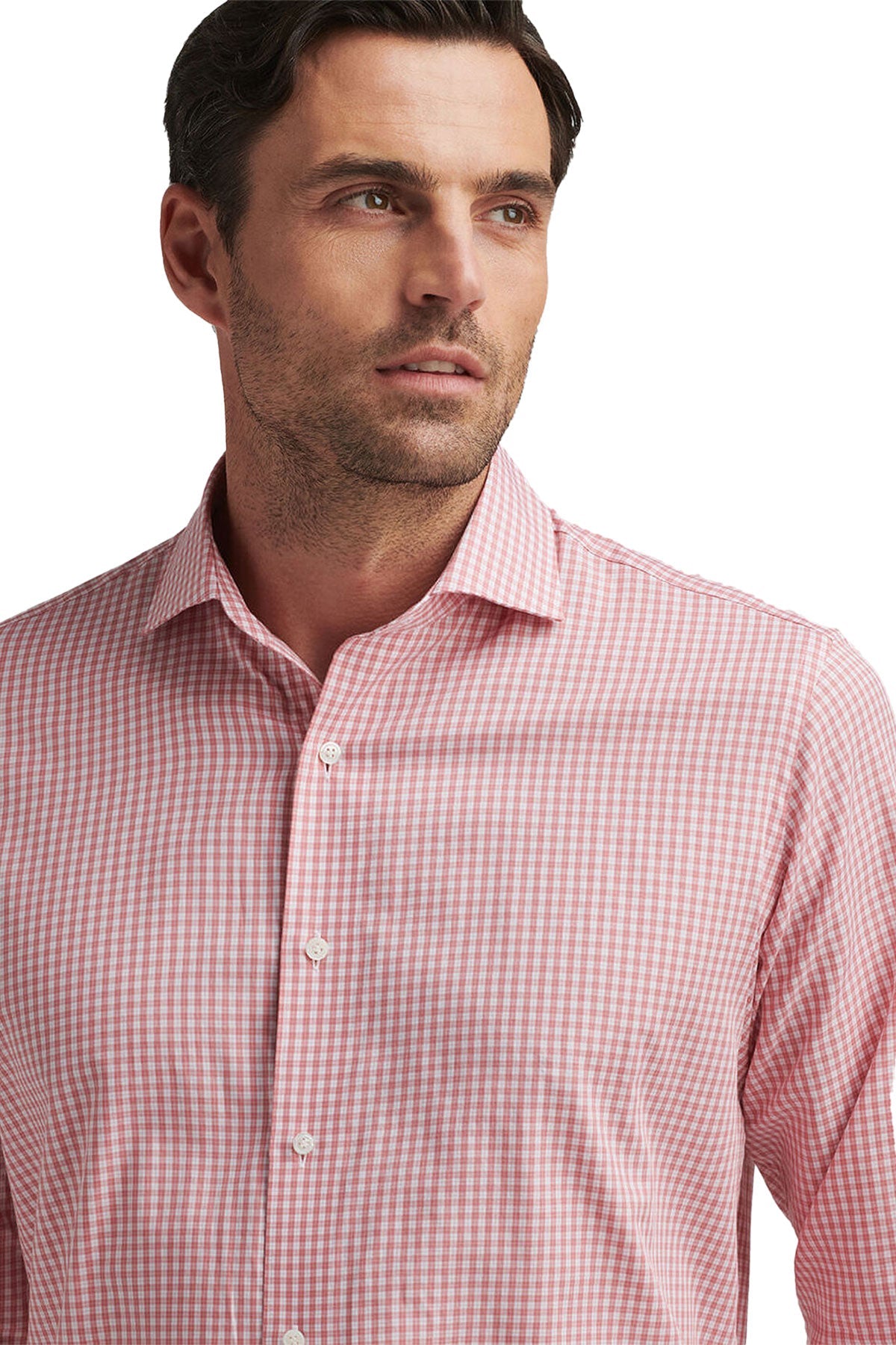 Peter Millar Capri Cotton Custom Sport Shirts, Pink Crepe