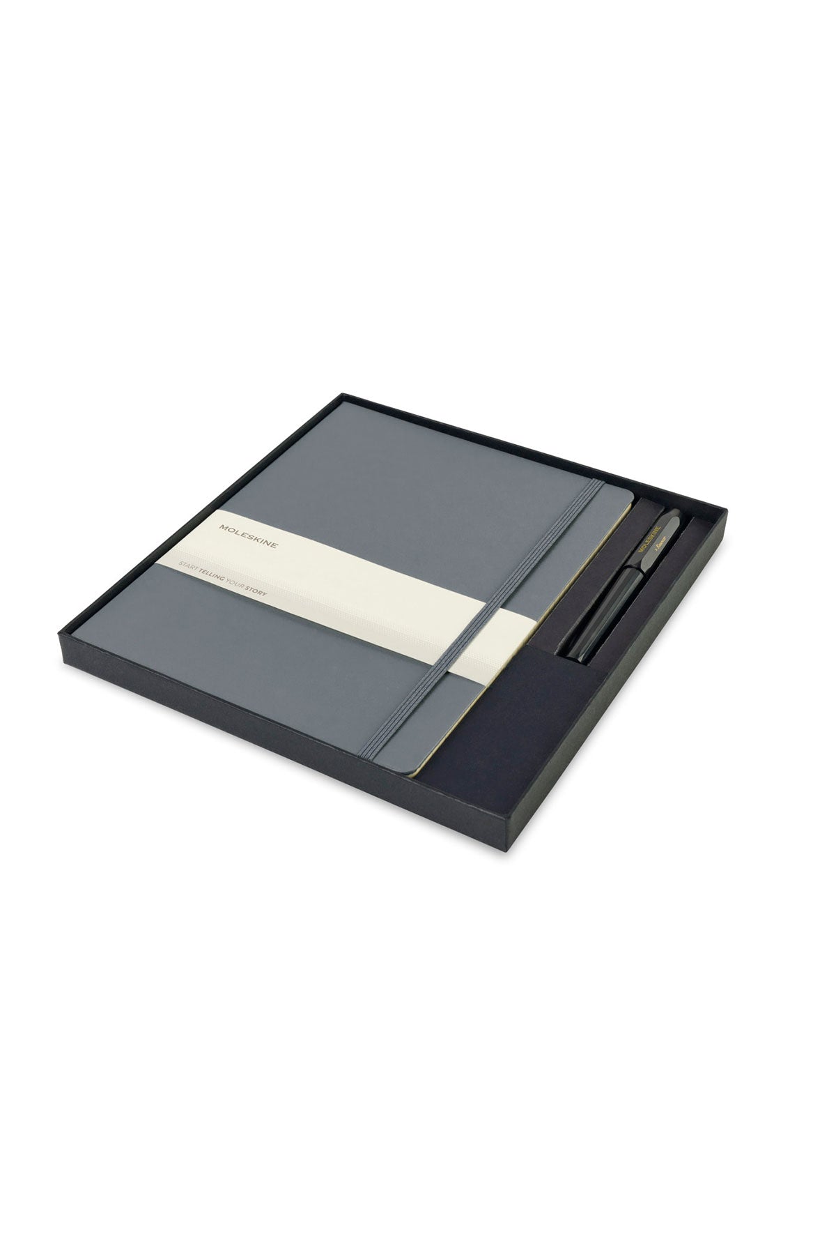 Moleskine X-Large Notebook and Kaweco Pen Custom Gift Set, Slate Grey