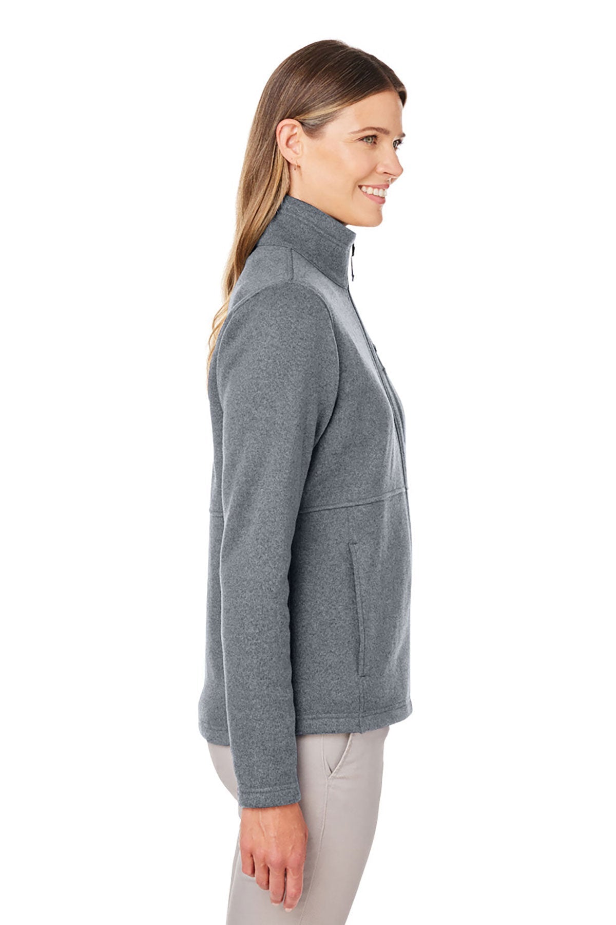 Marmot Ladies Dropline Sweater Fleece Jackets, Steel Onyx
