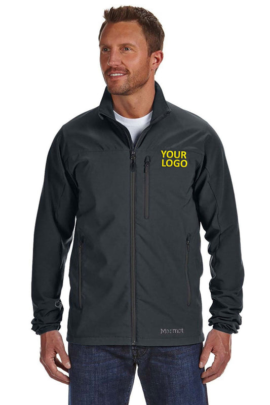Marmot Black 98260 team jackets embroidered