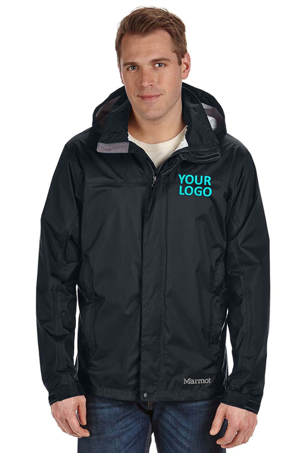 Marmot Black M13893 company logo jackets