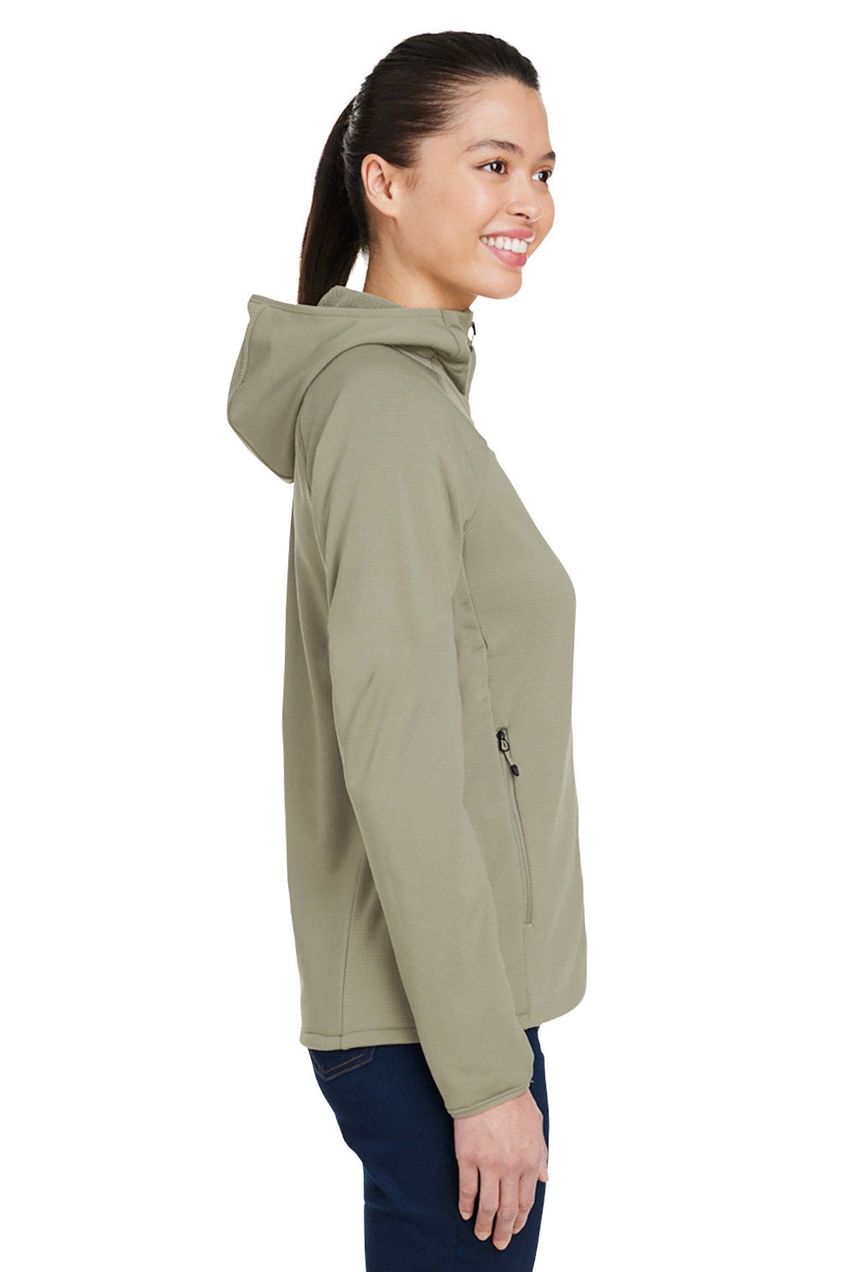 Marmot Ladies Leconte Full Zip Hooded Jackets, Vetiver