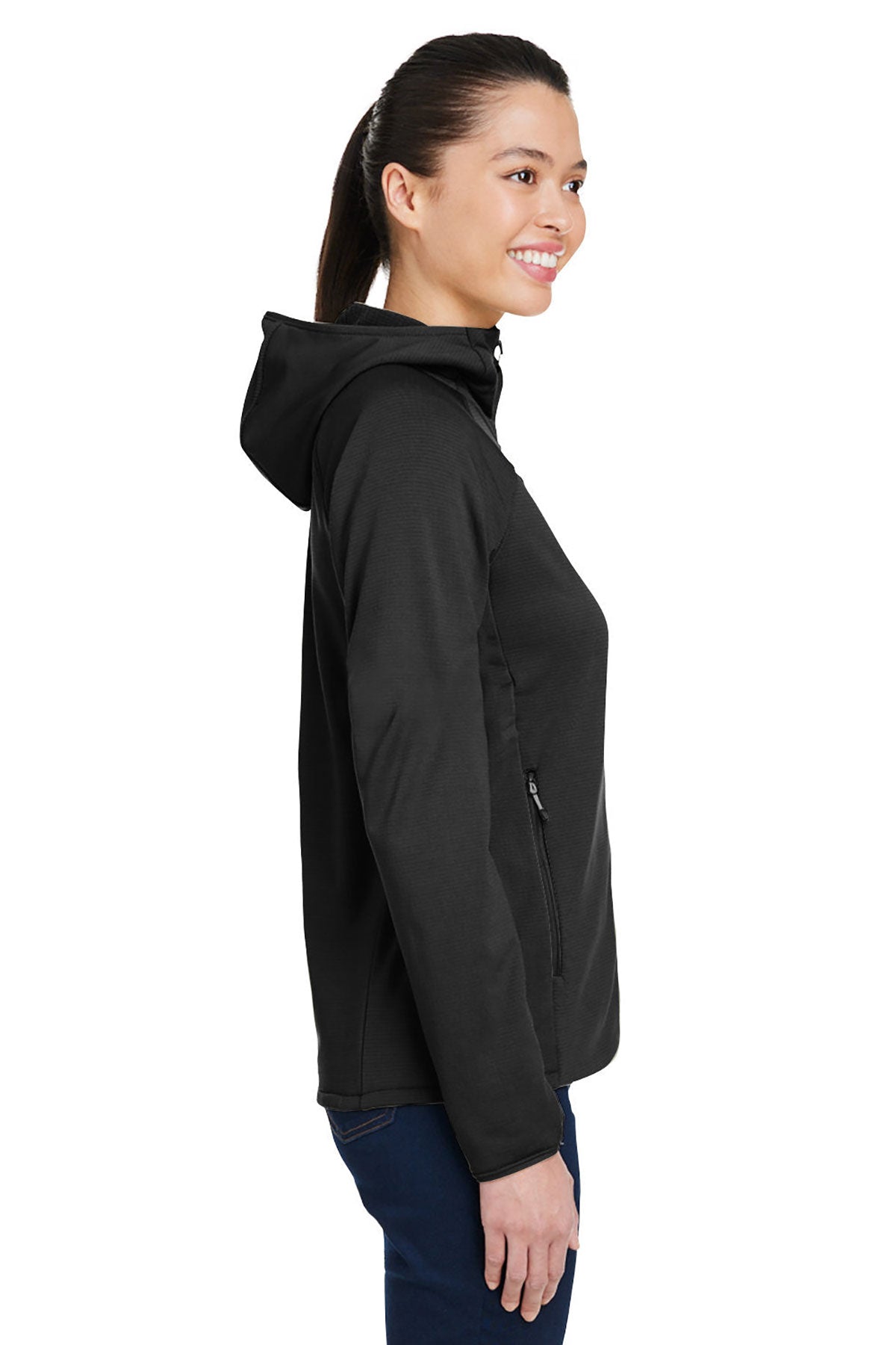 Marmot Ladies Leconte Full Zip Hooded Jackets, Black
