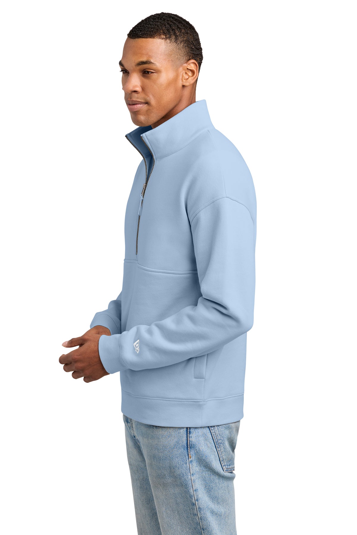 New Era Heritage Fleece Custom 1/2-Zips, Cloud Blue