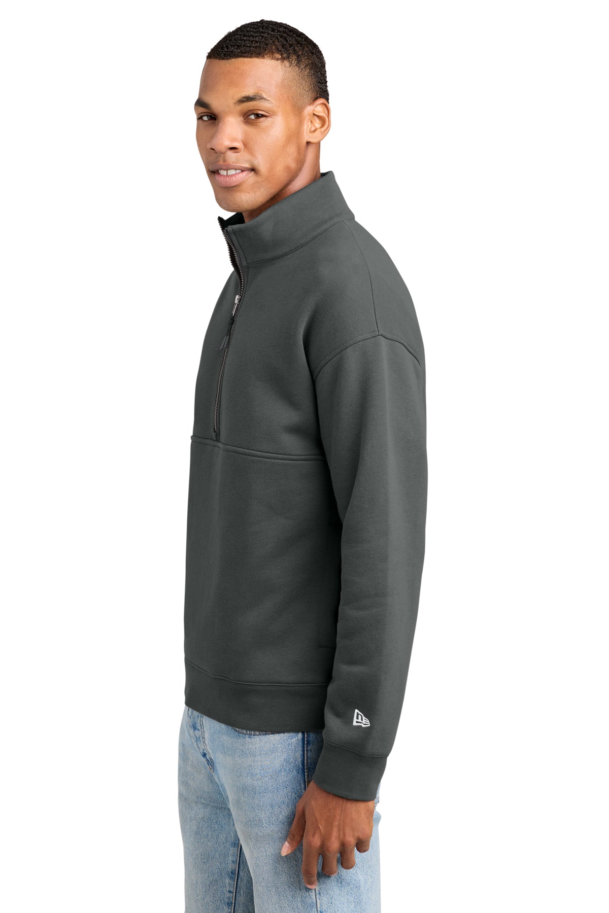 New Era Heritage Fleece Custom 1/2-Zips, Graphite