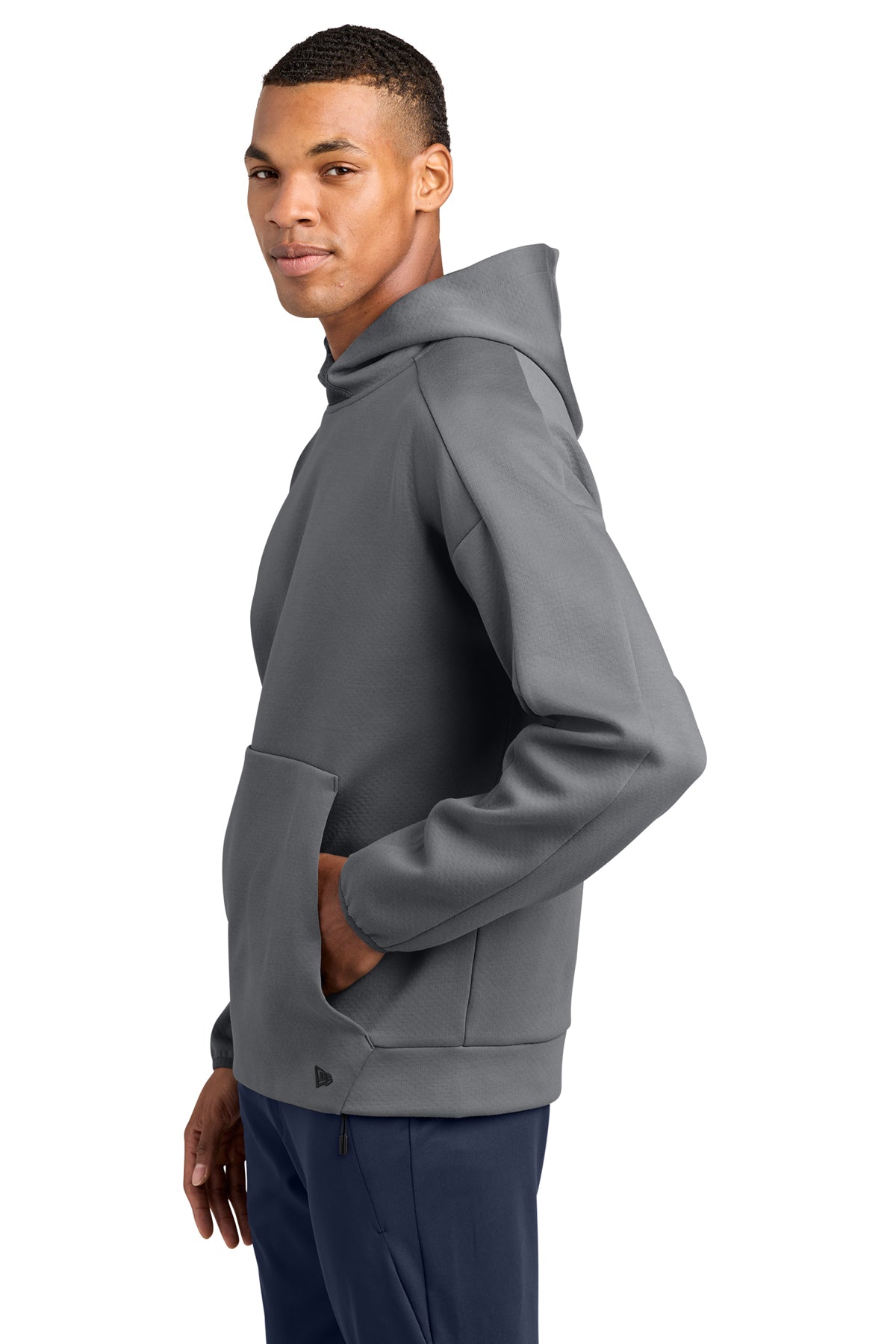 New Era Double Back Custom Pullover Hoodies, Shadow Grey