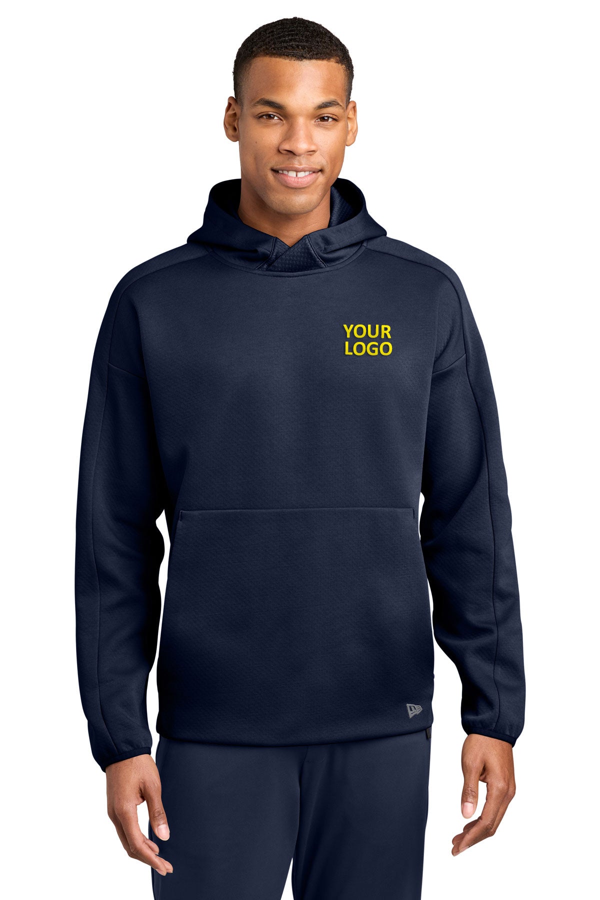 New Era Double Back Custom Pullover Hoodies, True Navy