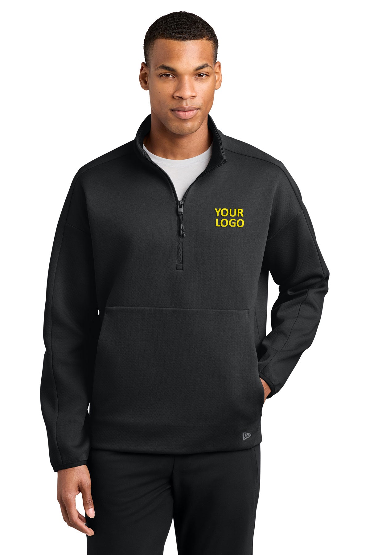 New Era Double Back Custom 1/4-Zips, Black